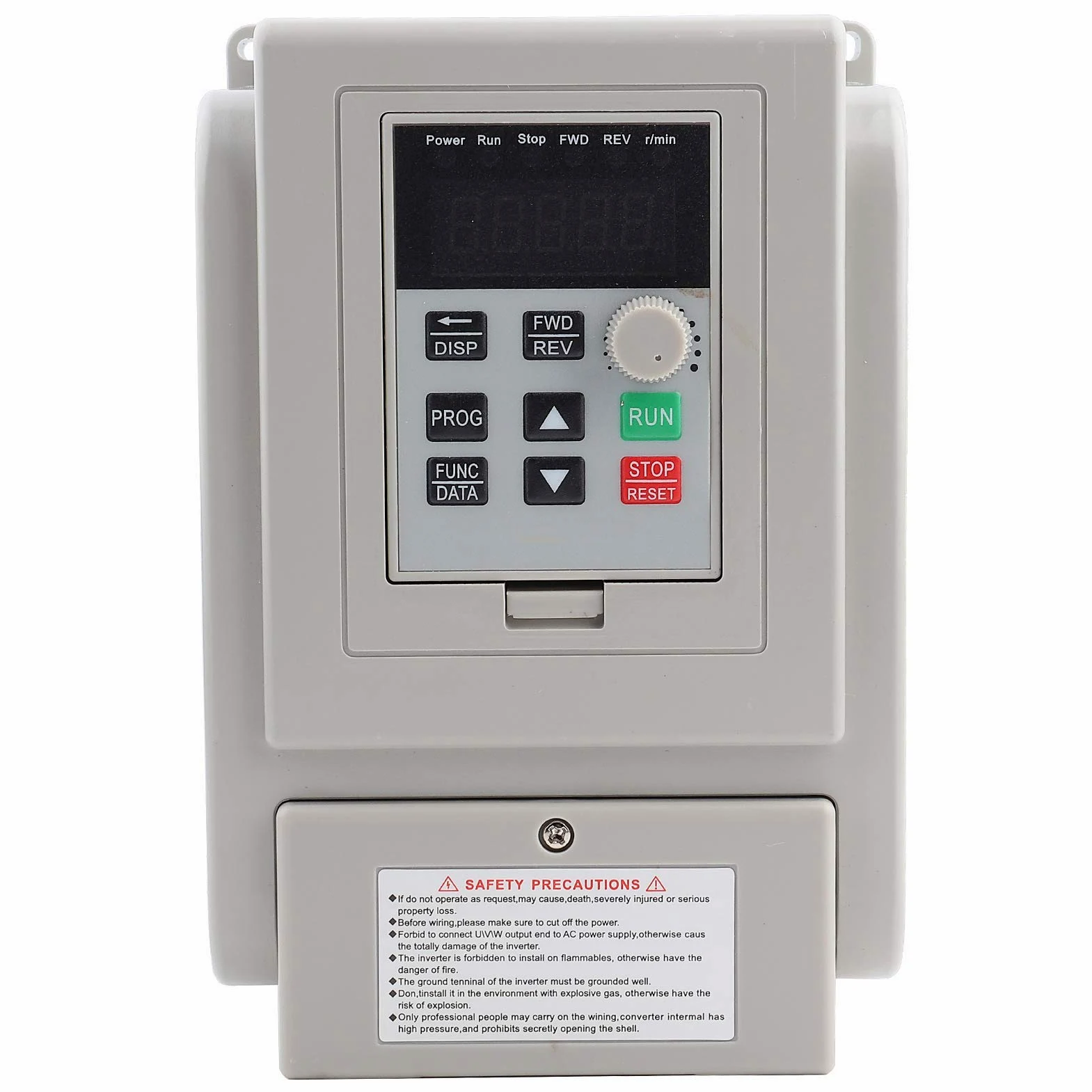 Controlador de Velocidad Vfd de Frecuencia Variable de 220 Vac de Frecuencia Ajustable Monofásica de Rendimiento Electrónico CNC para Motor de CA Monofásico de 1,5 Kw
