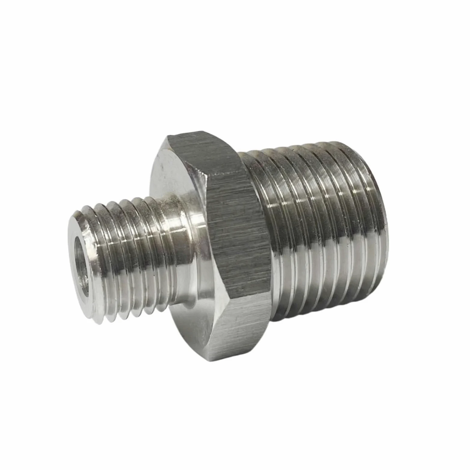 PAKMEZ 2"- 2" BSPT Male 316 Stainless Steel High Pressure Hex Nipple Pipe Fitting Connector Adapter
