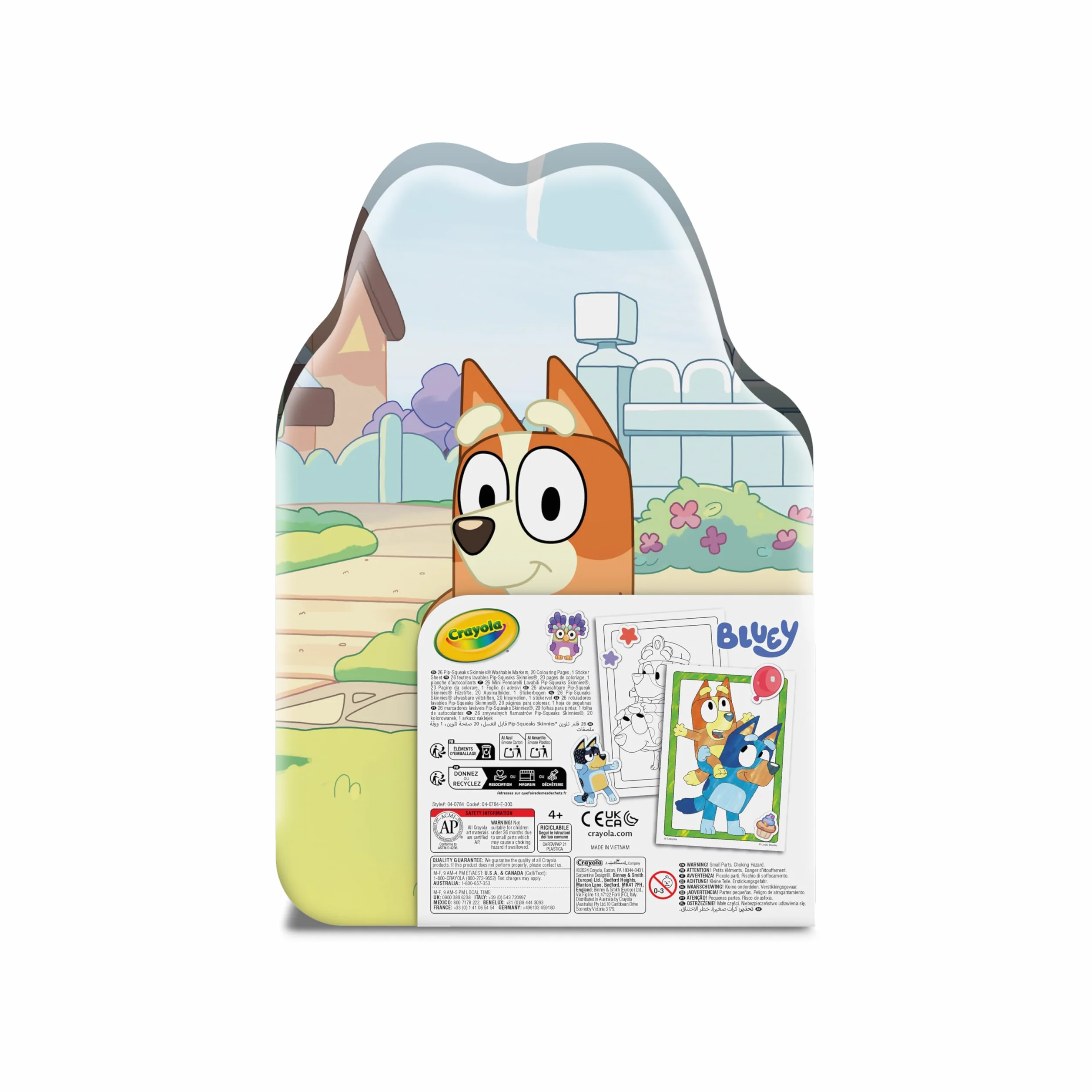 CRAYOLA Maletín Bluey para Colorear con Pegatinas, Set con rotuladores, 45 Piezas
