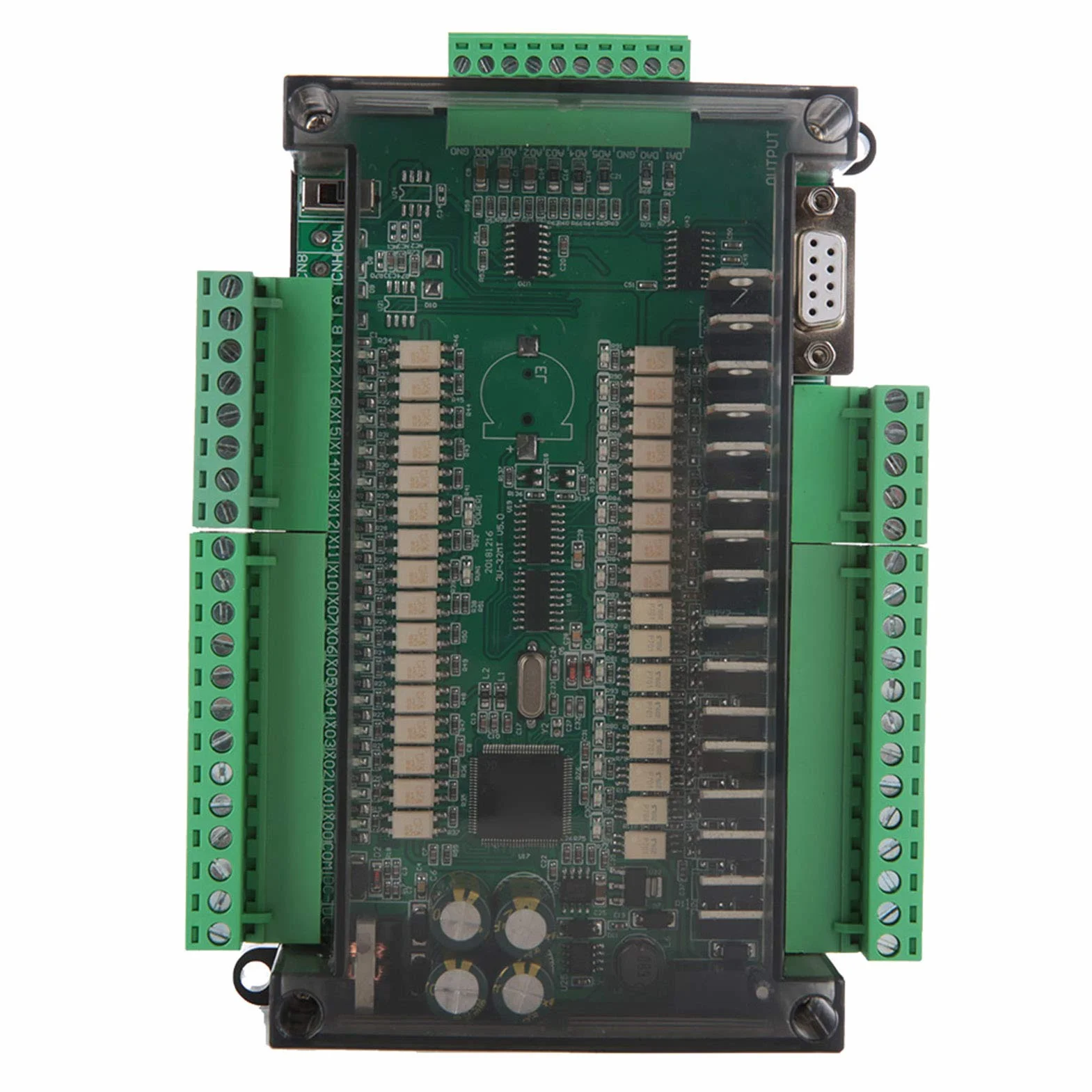 Tablero De Control Industrial Fx3u-32mt PLC, 16 Entradas 16 Salidas 24v 1a, Conteo De Alta Velocidad, Controlador Programable para Control De Automatización