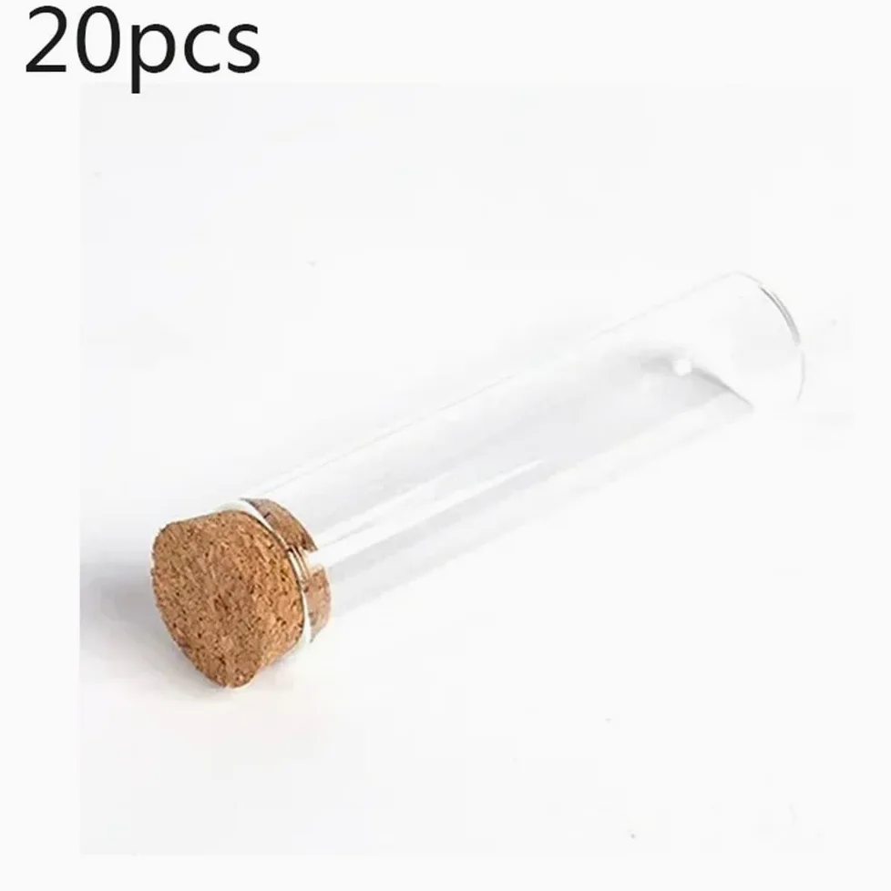 Equipos y suministros de laboratorio Lote de 10 tubos vidrio transparente laboratorio 12 a 30 mm diámetro con tapón corcho y fondo plano