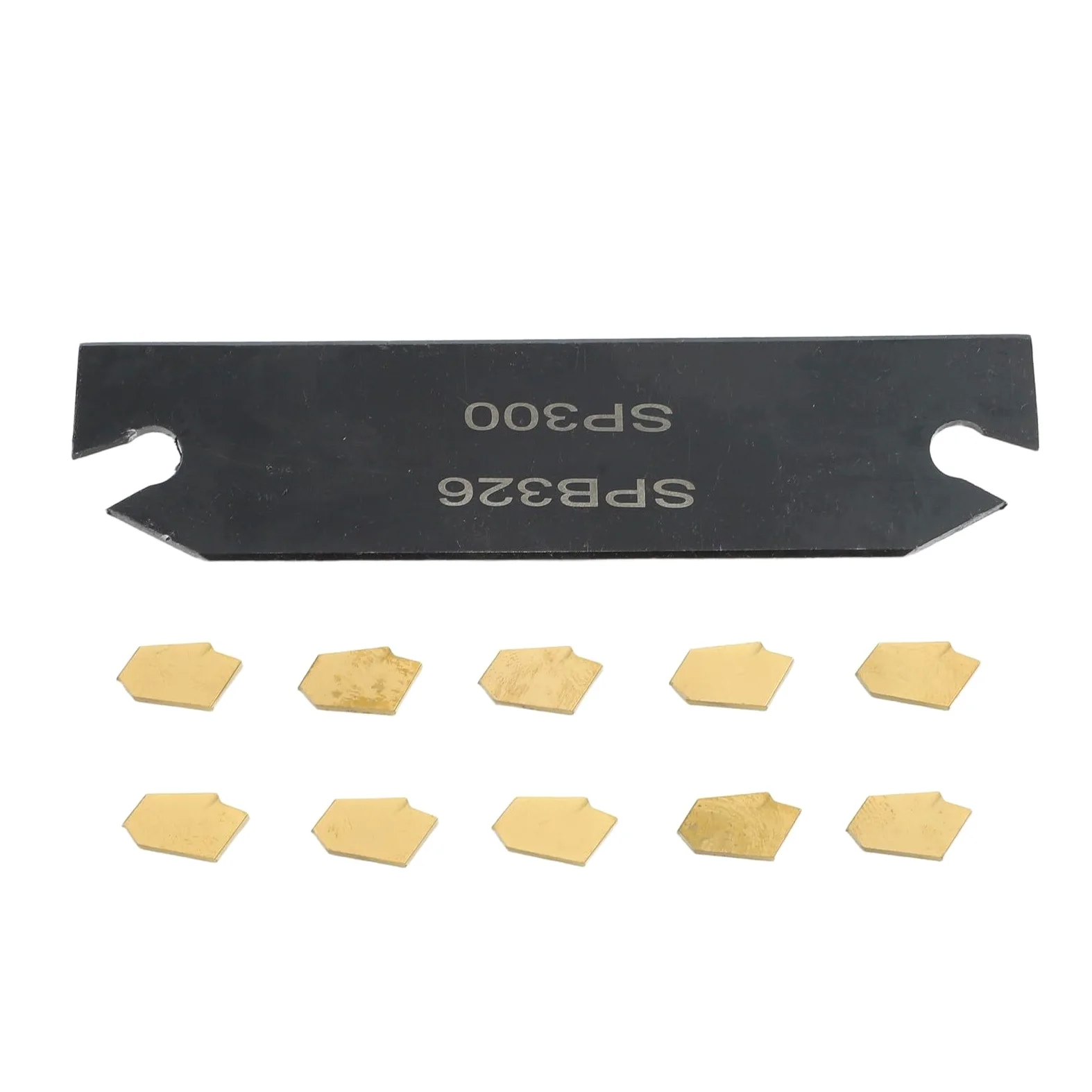 EasyByMall 10 piezas GTN-3 SP300 insertos de ranurado para soporte de herramientas de separación SPB26-3, cuchillas de corte de torno de carburo recubiertas para semiacabado de acero