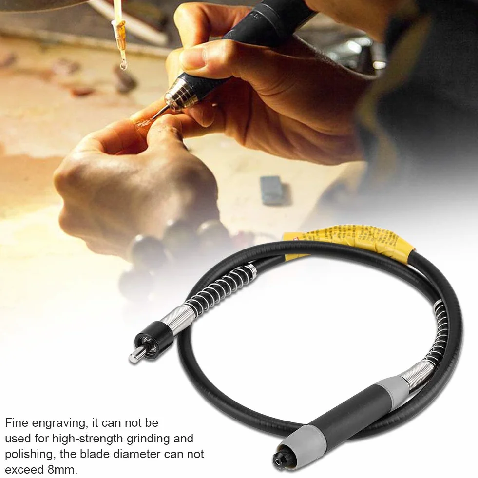 Garosa Flexible Shaft for Drill and Angle Grinder, Stainless Steel, 6mm, 1.05m, Keyless Chuck Extension Accessory