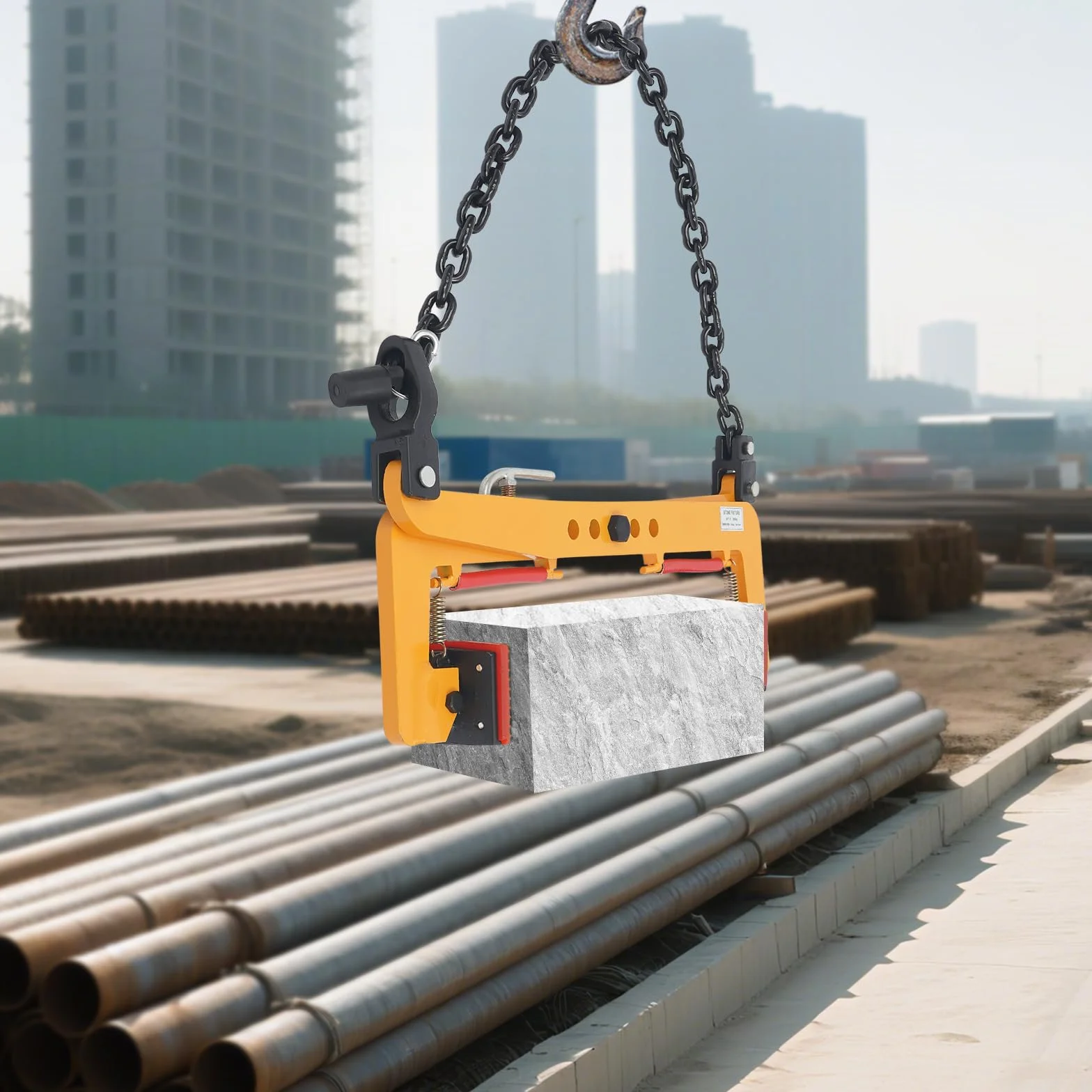 Abrazadera de elevación de piedra grúa cadena pinza herramienta elevador de carga 350 kg apertura 30 51 cm construcción industria elevación transporte