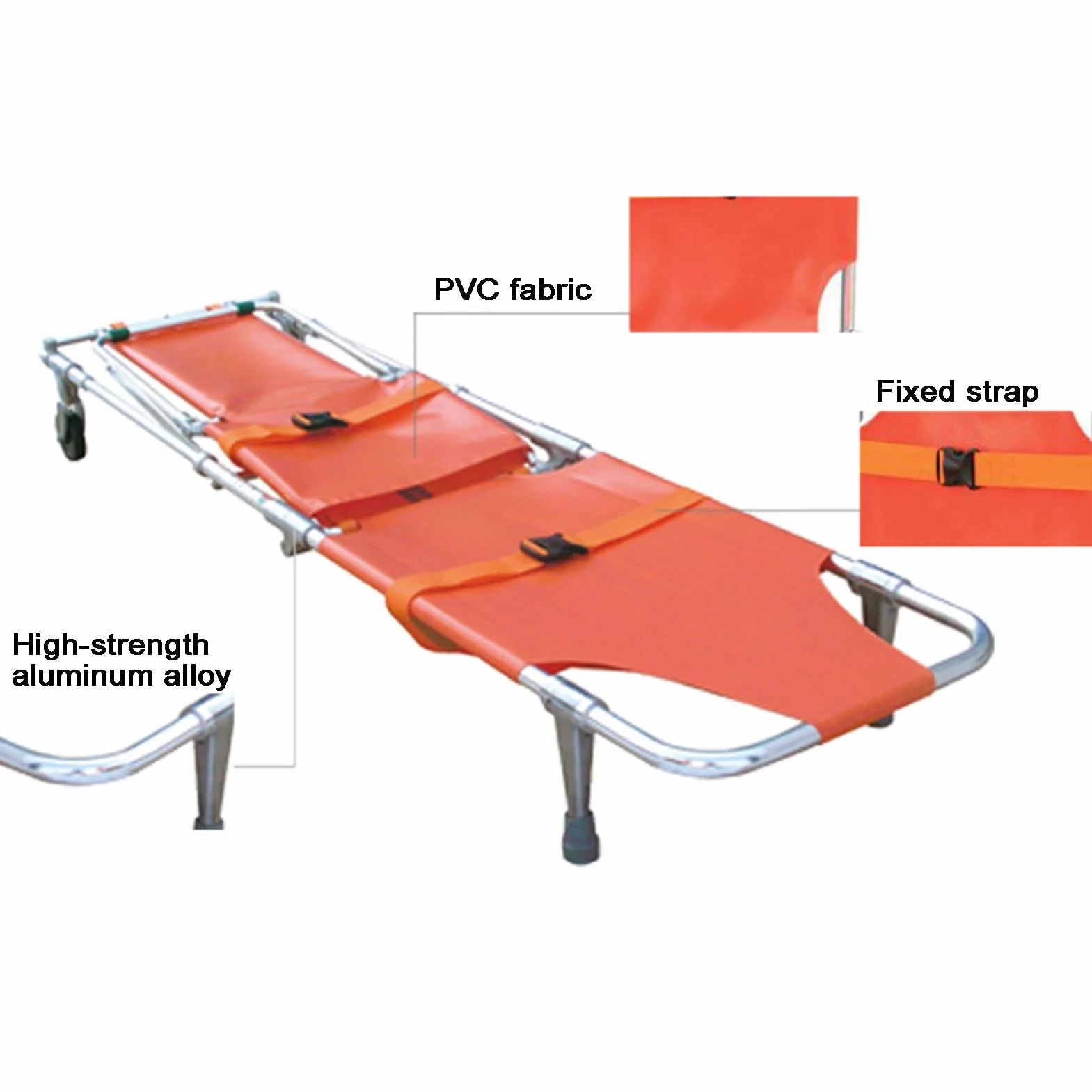 Silla Plegable 2 en 1 para Camilla de Ambulancia, Silla Camilla de Emergencia, Camilla portátil, Elevador de Escalera Ligero de aleación de alumbre, Silla Plegable para evacuación, Ayuda a la movili
