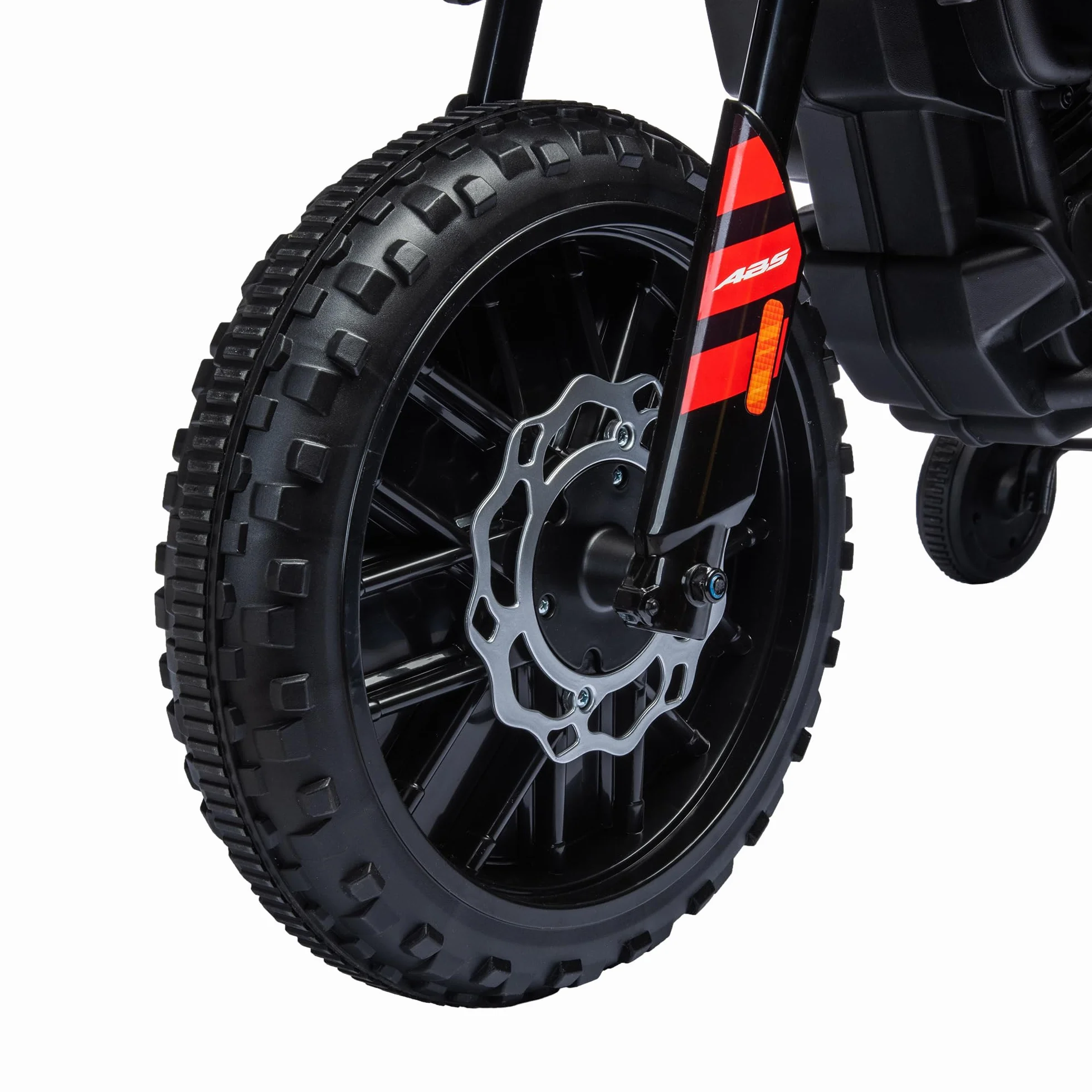 AIYAPLAY Moto Eléctrica Infantil 12V Aprilia con Ruedas Auxiliares, 6 km/h, Rojo