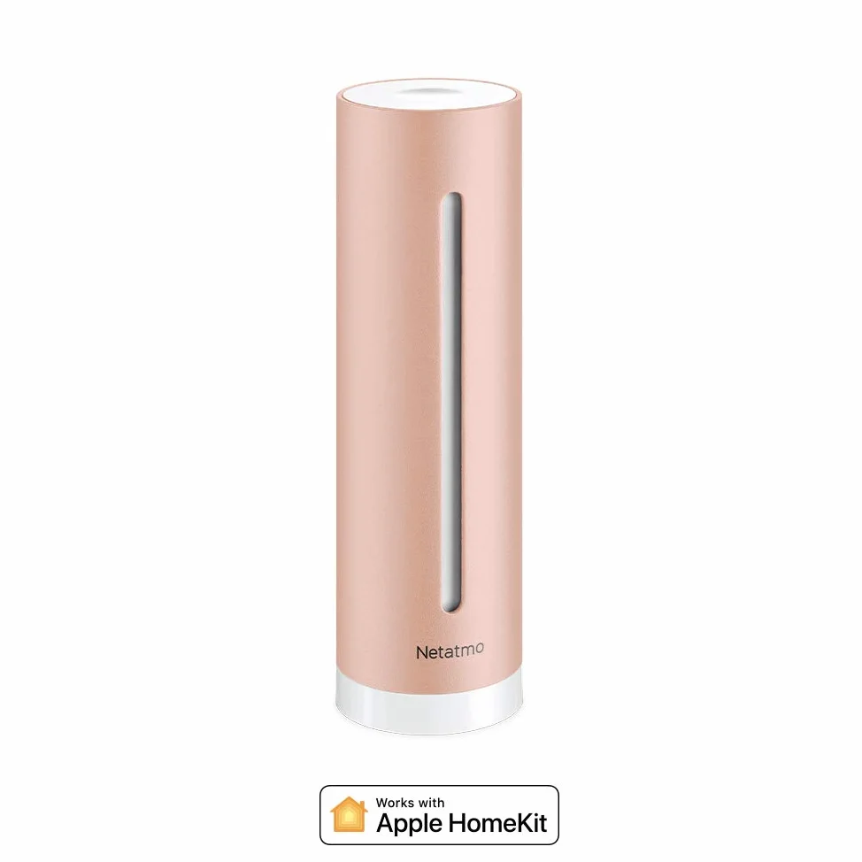 Netatmo Medidor Inteligente de Calidad del Aire Interior, Sensor de CO2, Temperatura, Humedad, Ruido - Control del Hogar, Ambiente Saludable, Alertas Automáticas - NHC-EC