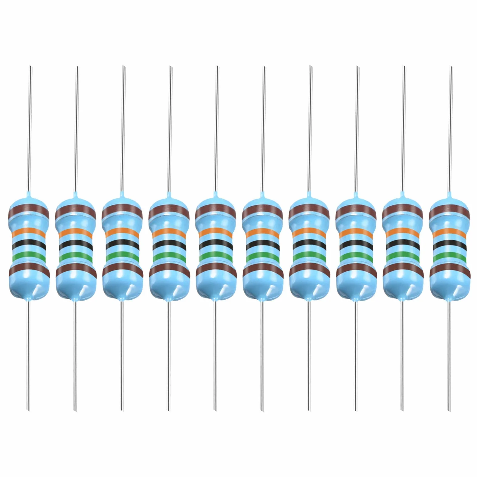YOKIVE 150K Ohm Resistencias 1/2W 1% Metal Película 5 Bandas DIY Proyectos Electrónicos
