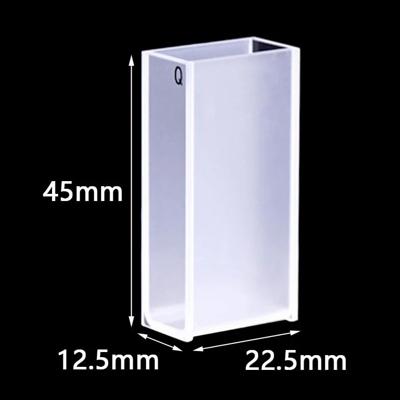 2 cubetas de cuarzo con tapa - Longitud de trayectoria de 20 mm JGS1 for espectrofotómetro - Volumen de 7 ml, alta transmitancia(Frit sintering)
