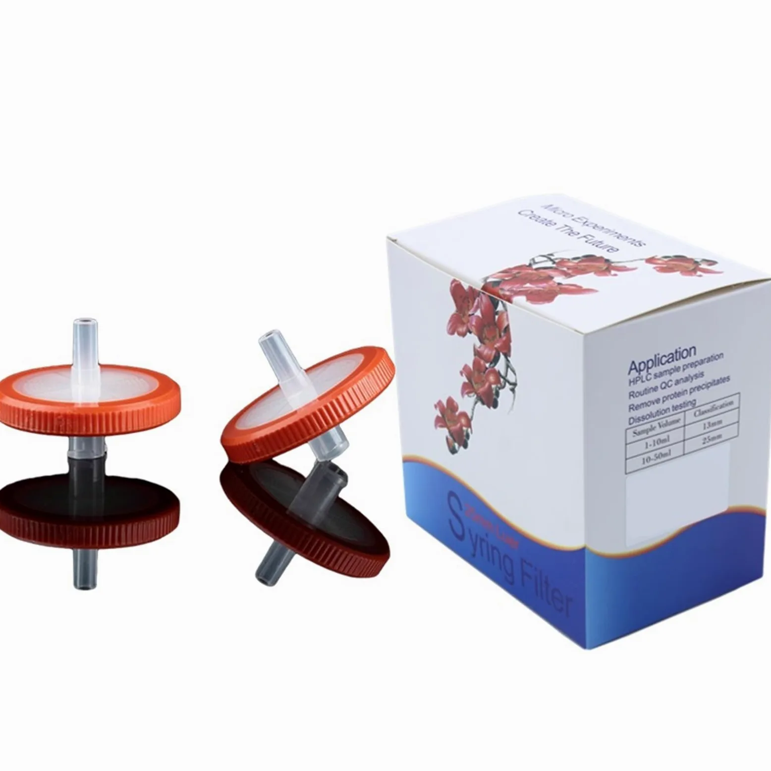 Equipo de Laboratorio 100 Piezas PTFE Filtro de jeringa 33mm 0,45 um Filtro de Aguja