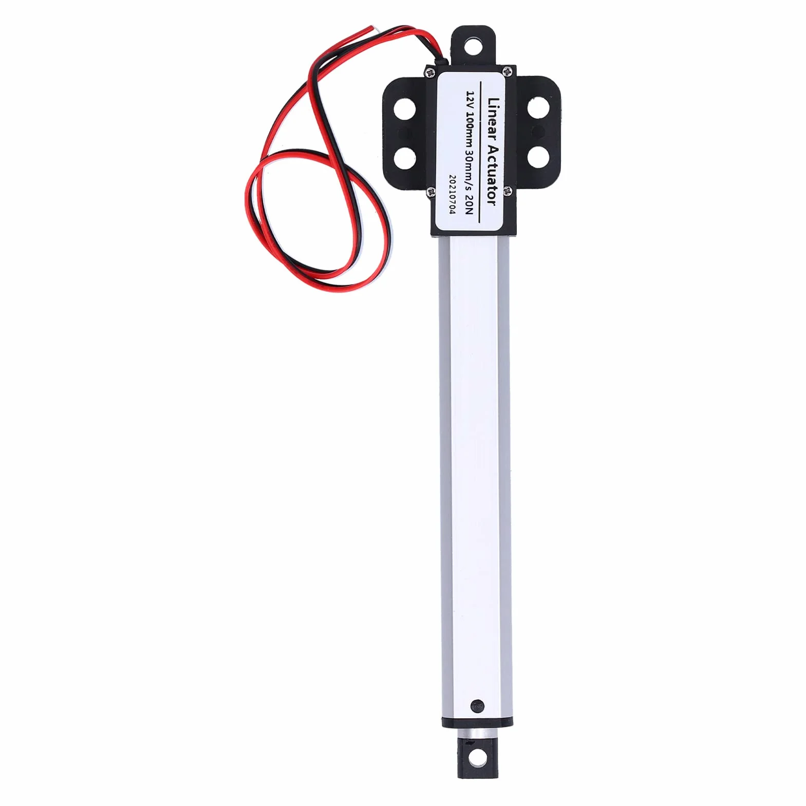 Actuador Lineal Eléctrico 12V 100mm 30mm/s 20N Bajo Ruido Interruptor Límite Interno