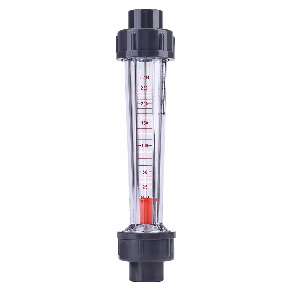 Medidor de flujo de agua tipo tubo 25-250L/H Caudalímetro instantáneo de plástico