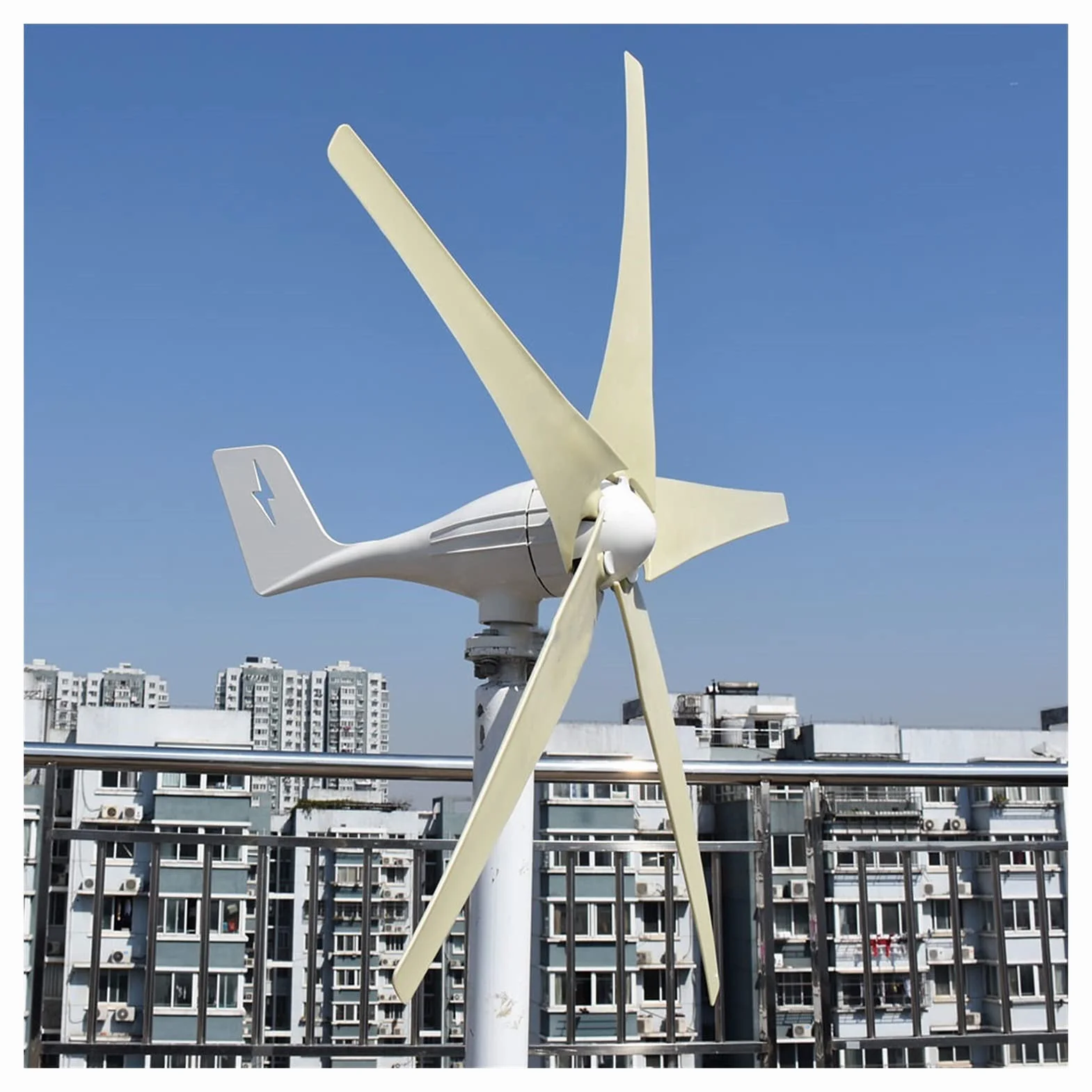 Aerogeneradores 3000W 5 Blades Energía libre Molino de viento 12V 24V 48V Energía eólica Pequeño Generador de Turbinas de Viento Generador MPPT Controlador para uso en el hogar Energía solar y eólica