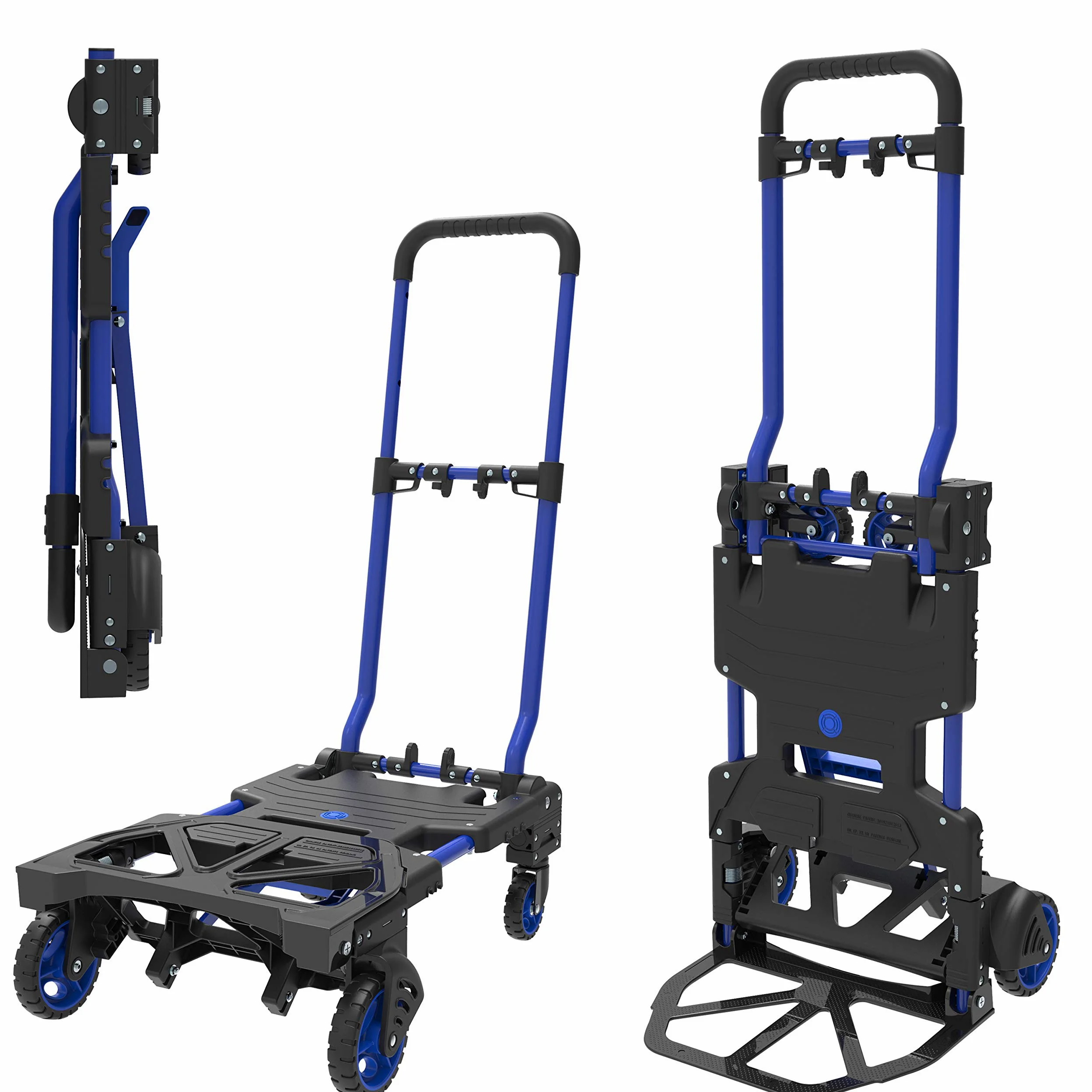 HandiMoova - Carro para Carga de 135 kg y Diablo 2 en 1 para Carga de 70 kg con Plataforma Plegable, transformable en cuestión de Segundos