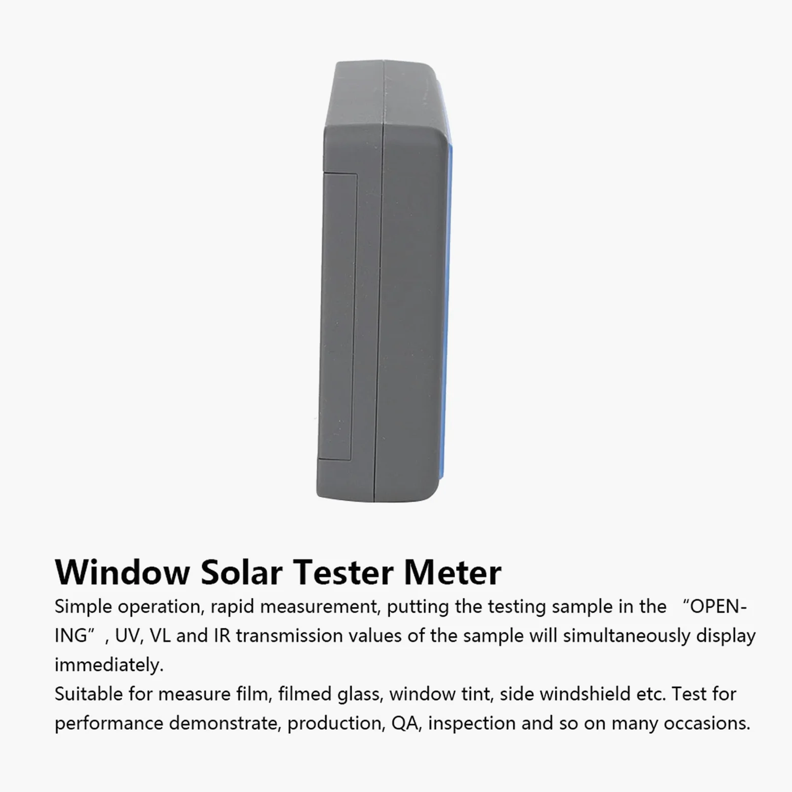 Probador de Vidrio Filmado, Medidor Digital de Tinte de Ventana Probador de Transmisión de Película Solar, Fotómetros y Fotómetros