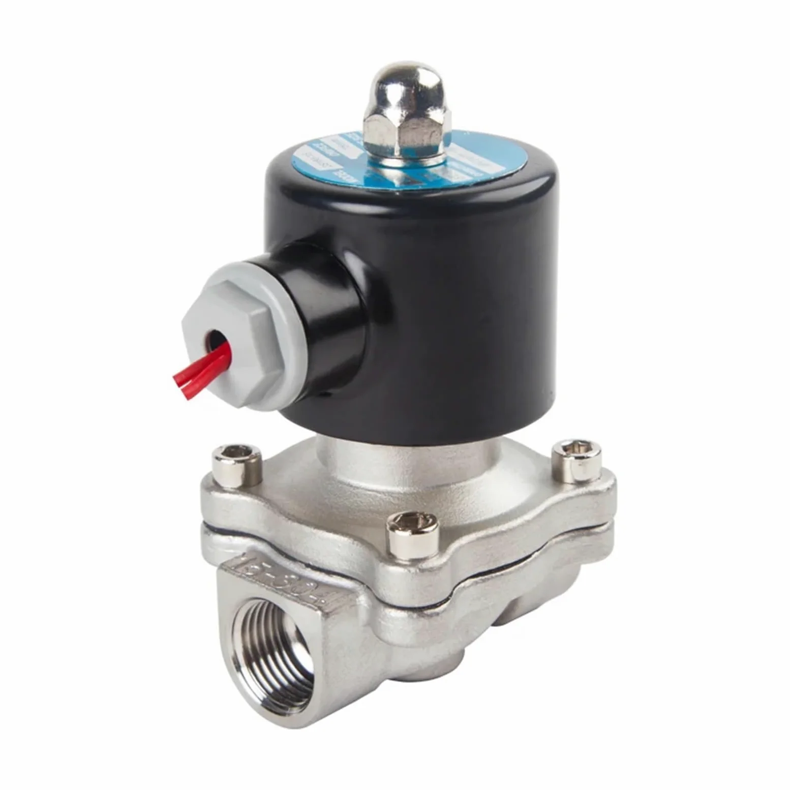 1/4"" 3/8" 1/2"" 3/4" 1"" 1-1/2" BSPT Hembra 12V 24V 110V 220V 304 Electroválvula Eléctrica de Acero Inoxidable Normalmente Cerrado Neumático 1.25 Pulgada(BSPT FEMALE-DC12V,0.75 pulgadas)
