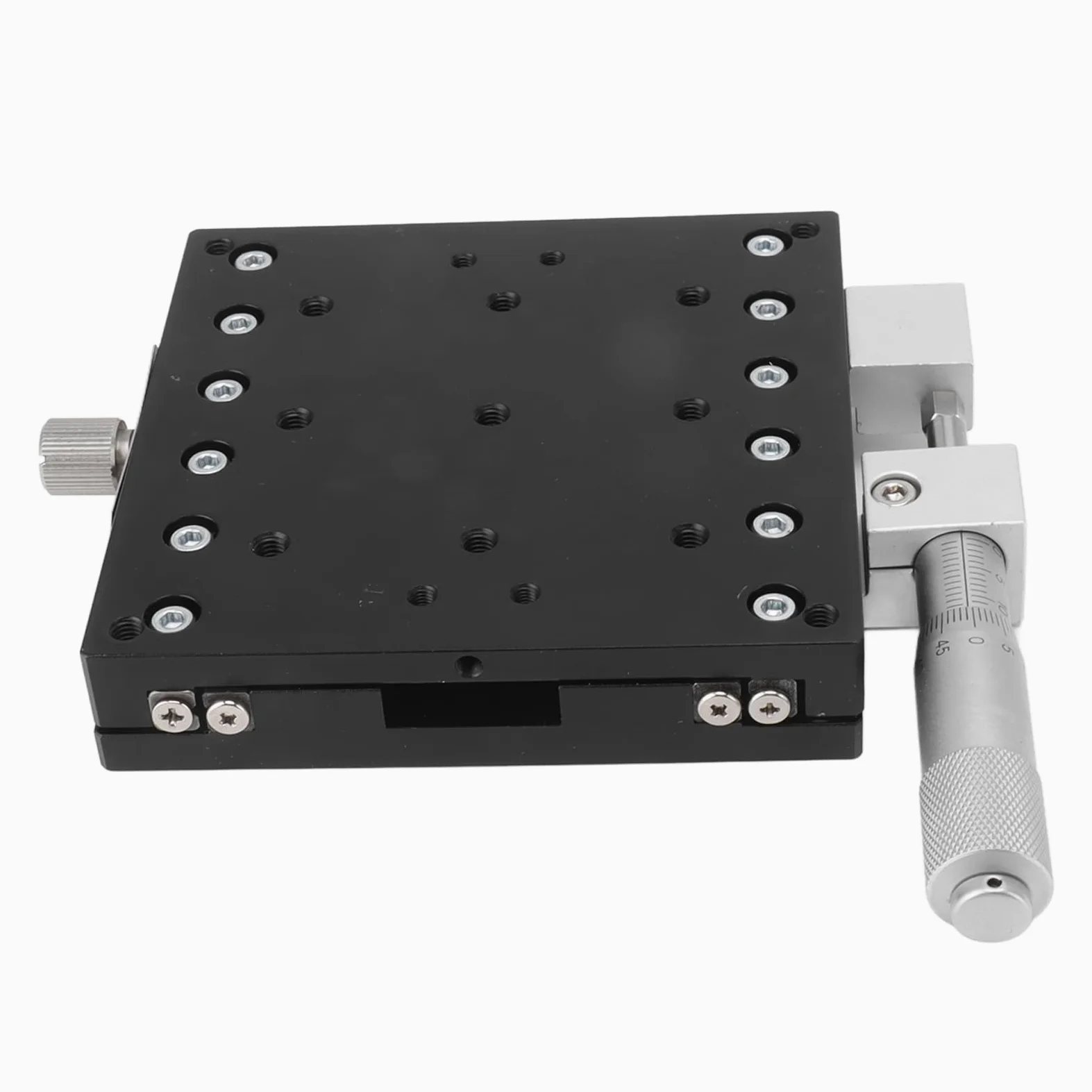 Mesa deslizante de eje X, mesa deslizante de ajuste fino manual, plataforma de corte de eje de aleación de aluminio