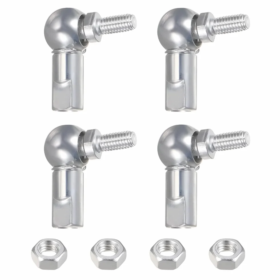 4 Piezas Varilla Extremo Bola Rodamiento M8 x 1,25 mm Derecha-Mano Hembra Autolubricante Acero Carbono