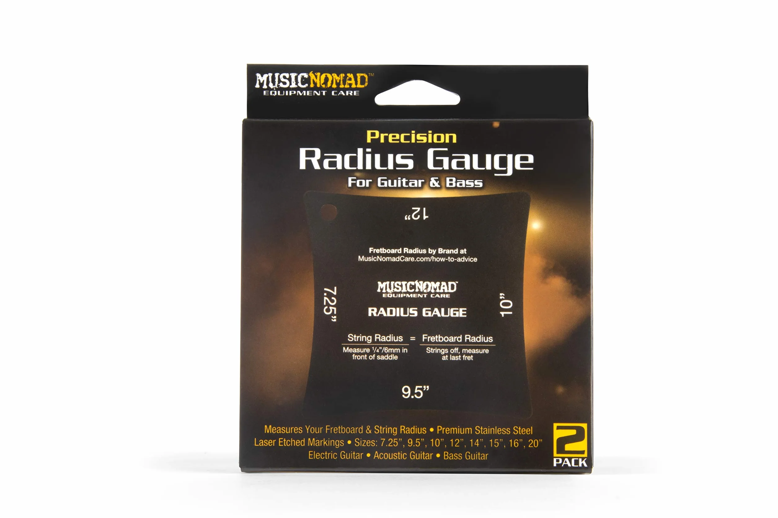 MusicNomad MN603 Precision Kit de herramientas para medir radios y cables (2 unidades)