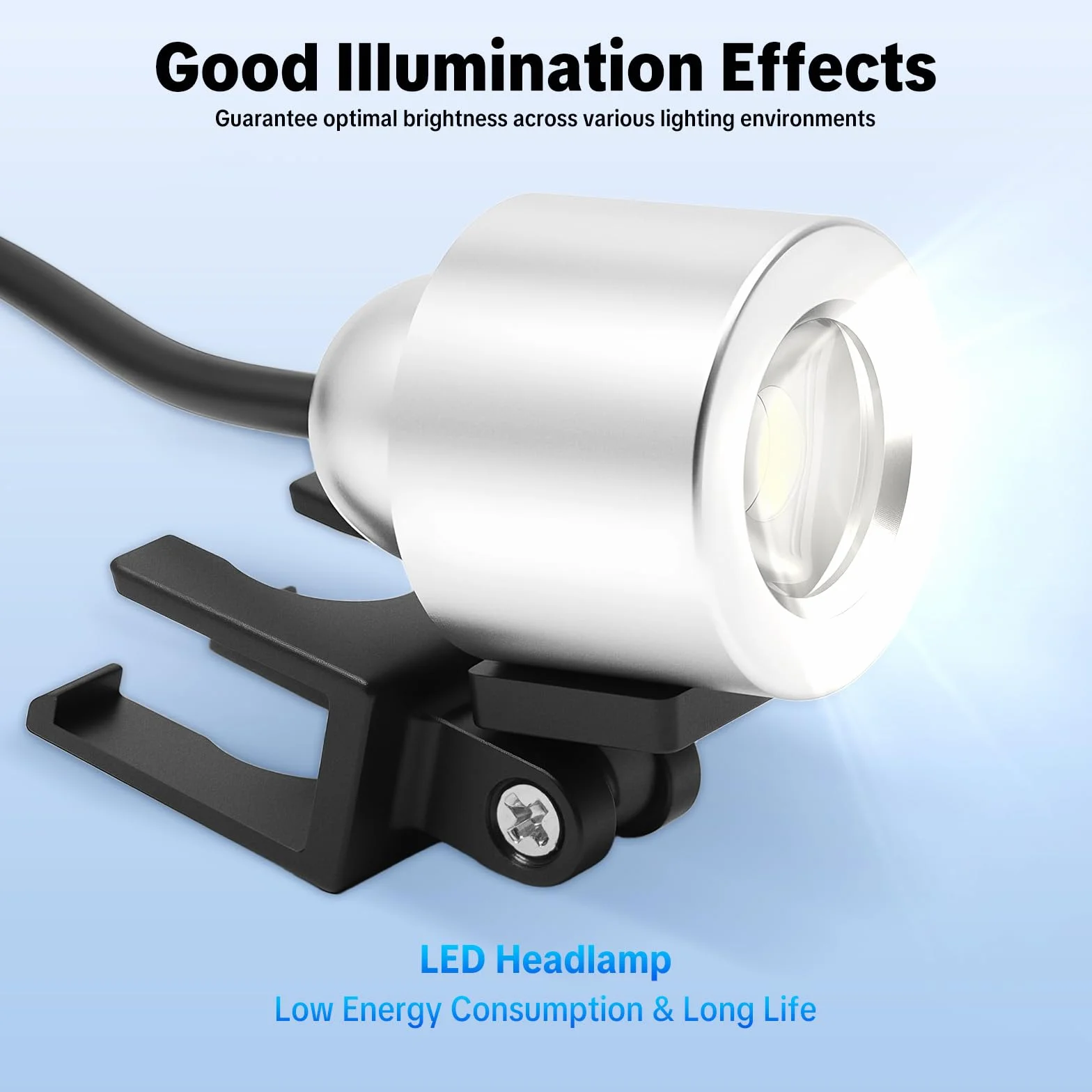 Lupa dental 3.5x 420 mm con faro LED para dentista