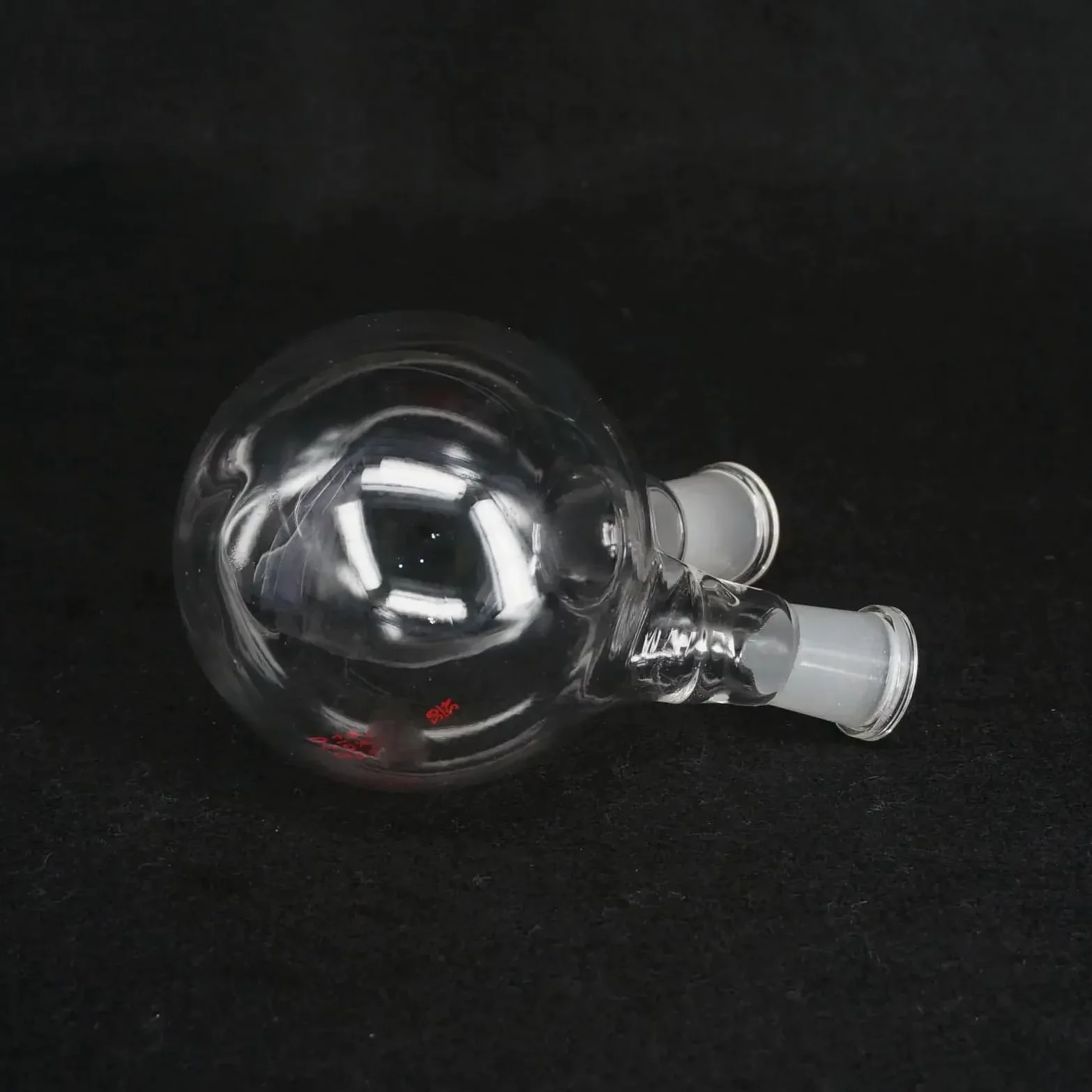 fondo redondo del frasco destilado de vidrio de si Matraz de fondo redondo de vidrio borosilicato de 500 ml con dos bocas y juntas de 14/23 a 29/32(29-32 and 24-29)