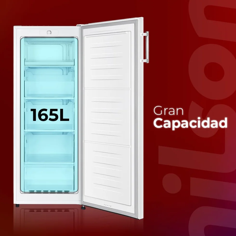 Nilson Congelador Vertical Blanco NCV145500E 165L Puerta Reversible Eficiencia Energética Clase E