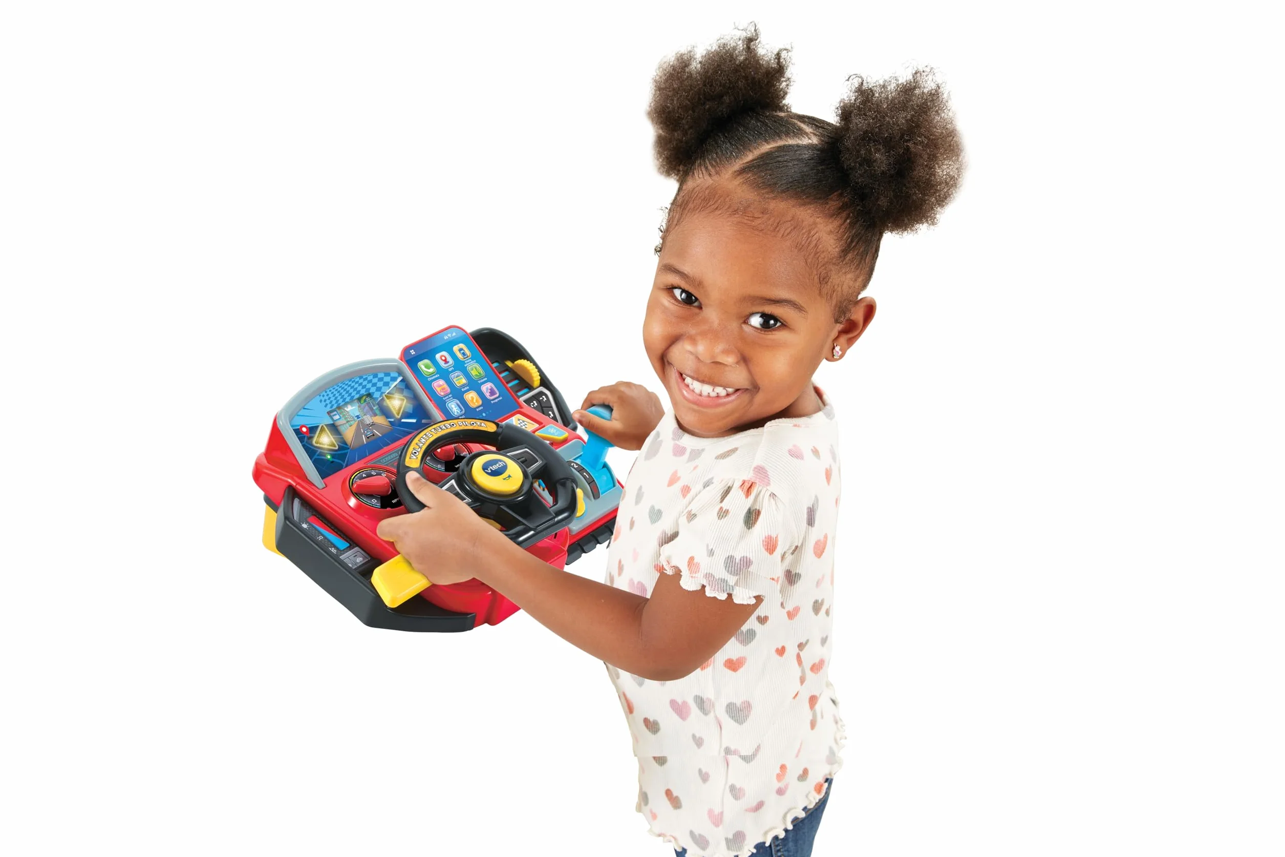 VTech Volante Turbo Piloto Infantil con Tablero Interactivo, 20 Juegos Educativos, 9 Circuitos, Pantalla LCD, Italiano