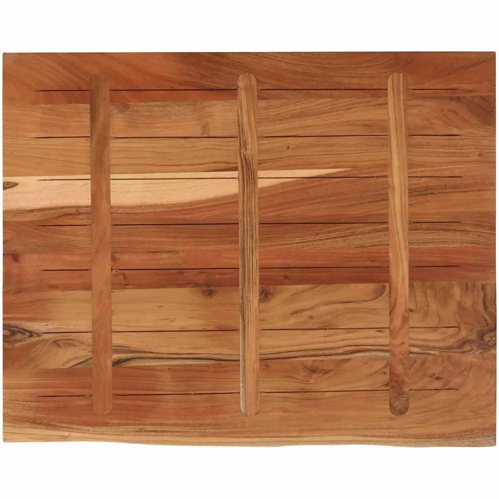 vidaXL Tablero Rectangular, Superficie de Mesa, Tablero de Trabajo Comedor, Superficie para Oficina, Madera de Acacia Borde Vivo 90x80x2,5 cm