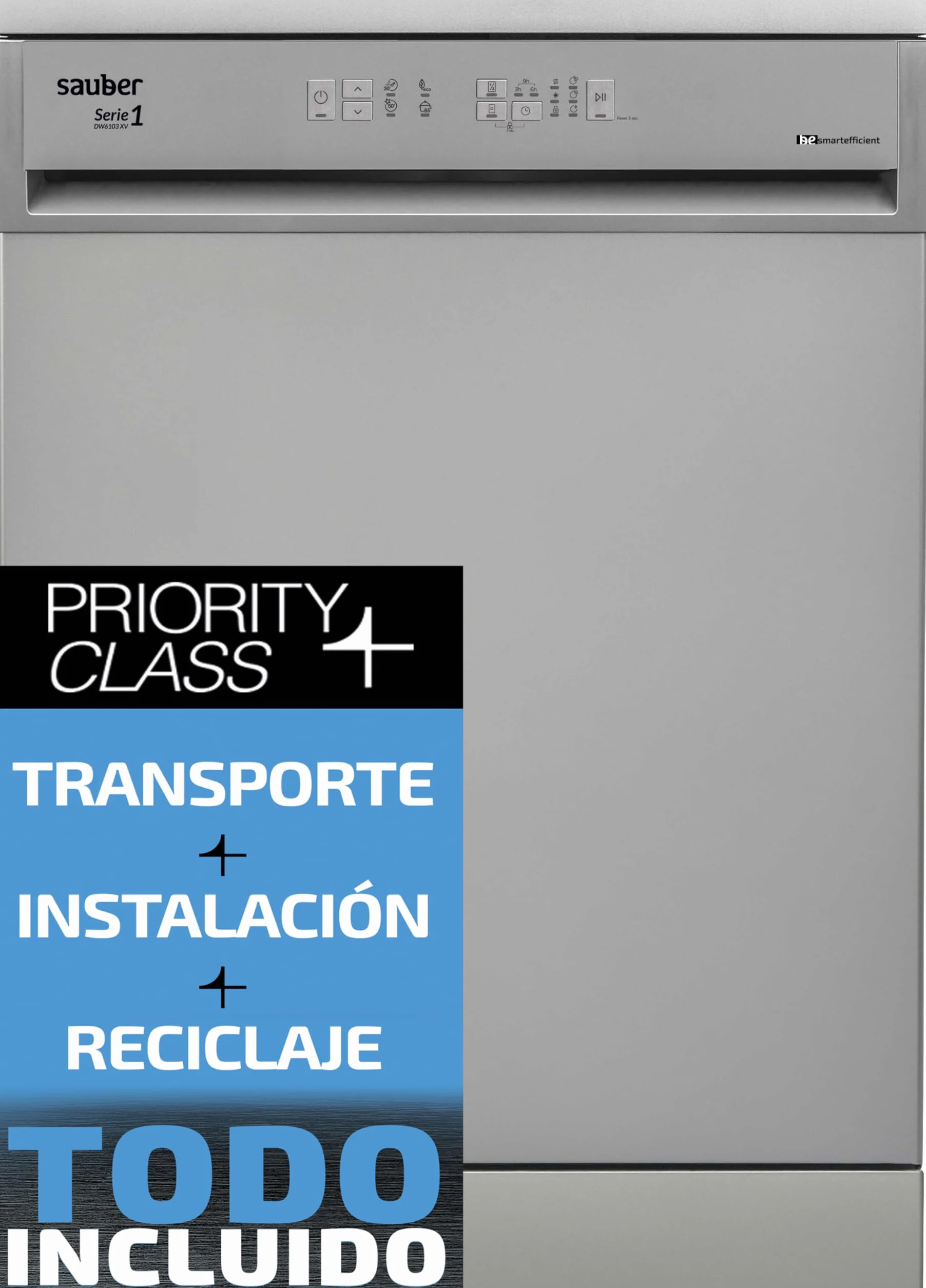 Sauber Lavavajillas 60 cm Serie 1-DW6103XV 12 Cubiertos Inox