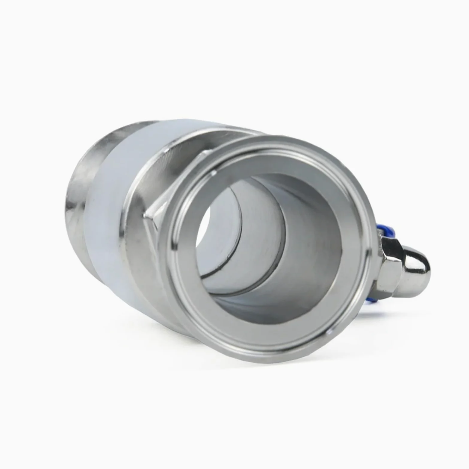 Llave De Paso Agua Válvula De Bola Sanitaria De Acero Inoxidable 304 De 19 Mm, 3/4", 1", 1-1/2", 2", Tipo Tri Clamp, Casquillo De 50,5 Mm/64 Mm(25mm x Ferrule 50.5)