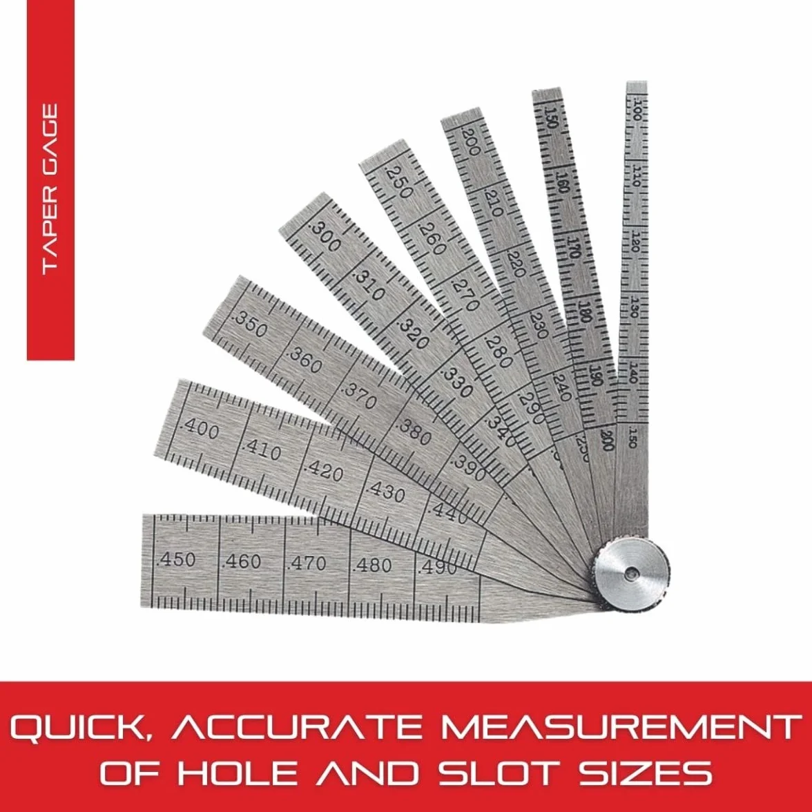 Starrett 269A - Jaula cónica, rango de 100 – .500 pulgadas, longitud de 5,7 cm, 8 hojas