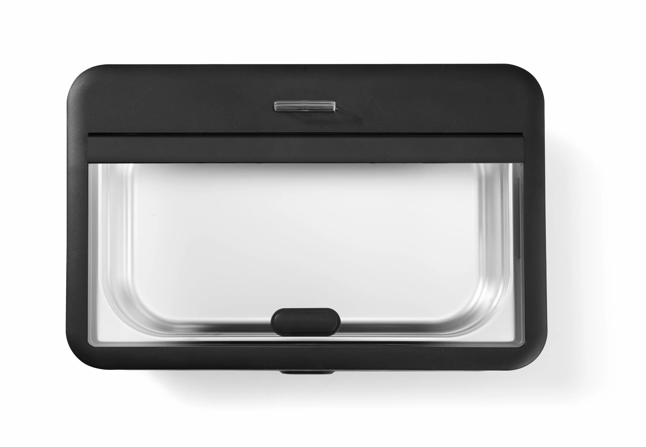 HENDI Chafing dish eléctrico UNIQ para buffet, GN 1/1, 12,5L, 35-85°C, 220-240V, 700W, 607x402x(H)245mm, aluminio, acero inoxidable, PP, vidrio templado, negro
