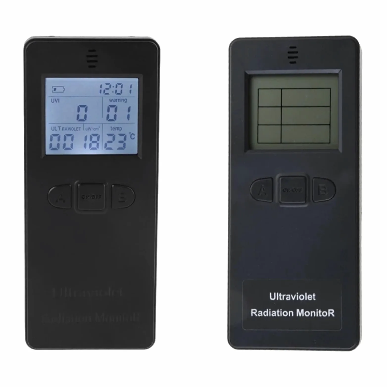 Medidor de luz radiómetro UVB Detector de radiación UV Medidor UVI Probador radiómetro con termómetro Radiómetro Pantalla Temperatura