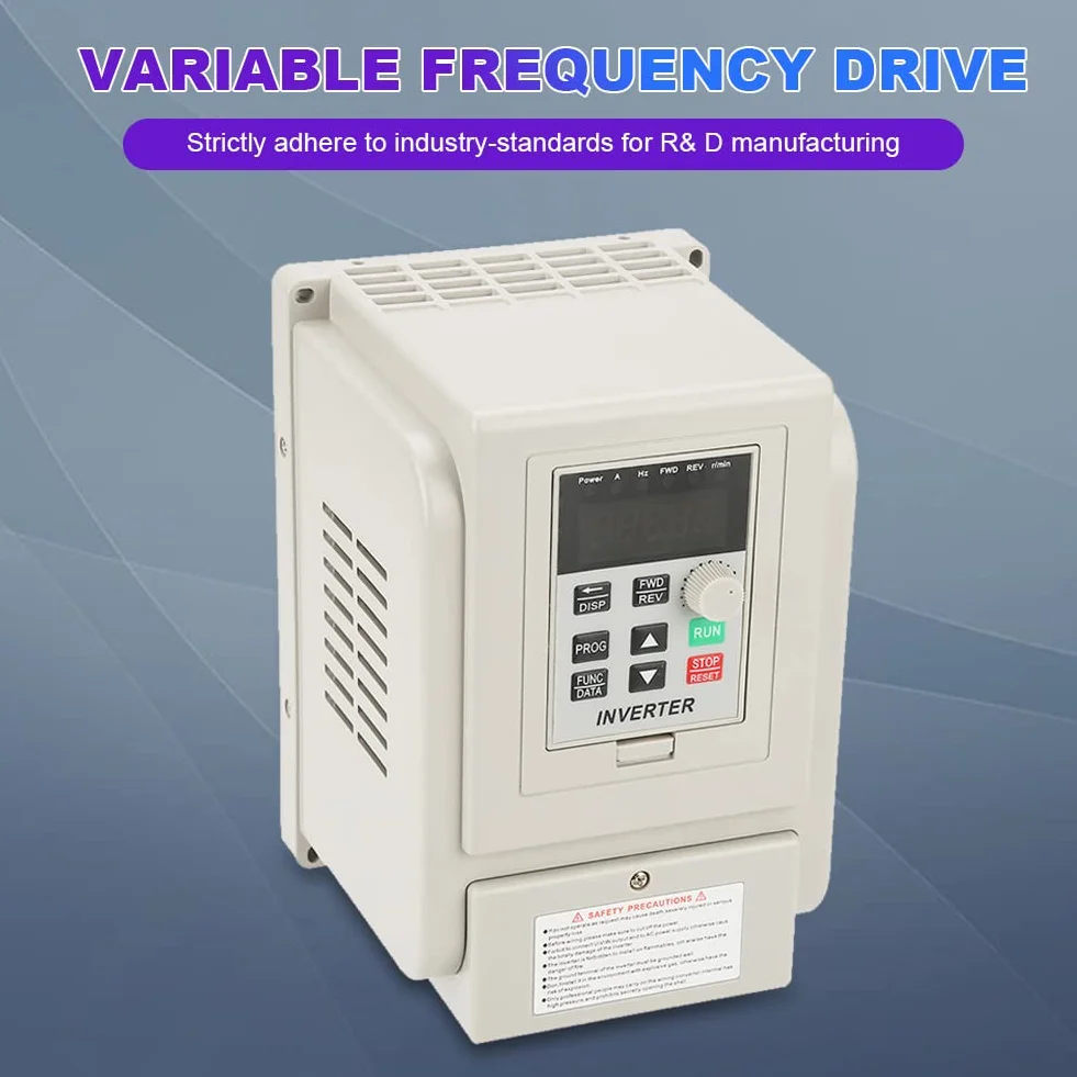 Convertidor de frecuencia VFD, variador de frecuencia de CA monofásico de 220 V CA Inversor VFD para Motor trifásico de 4 kW de CA con Control PWM, Buen Rendimiento Anti-Disparo