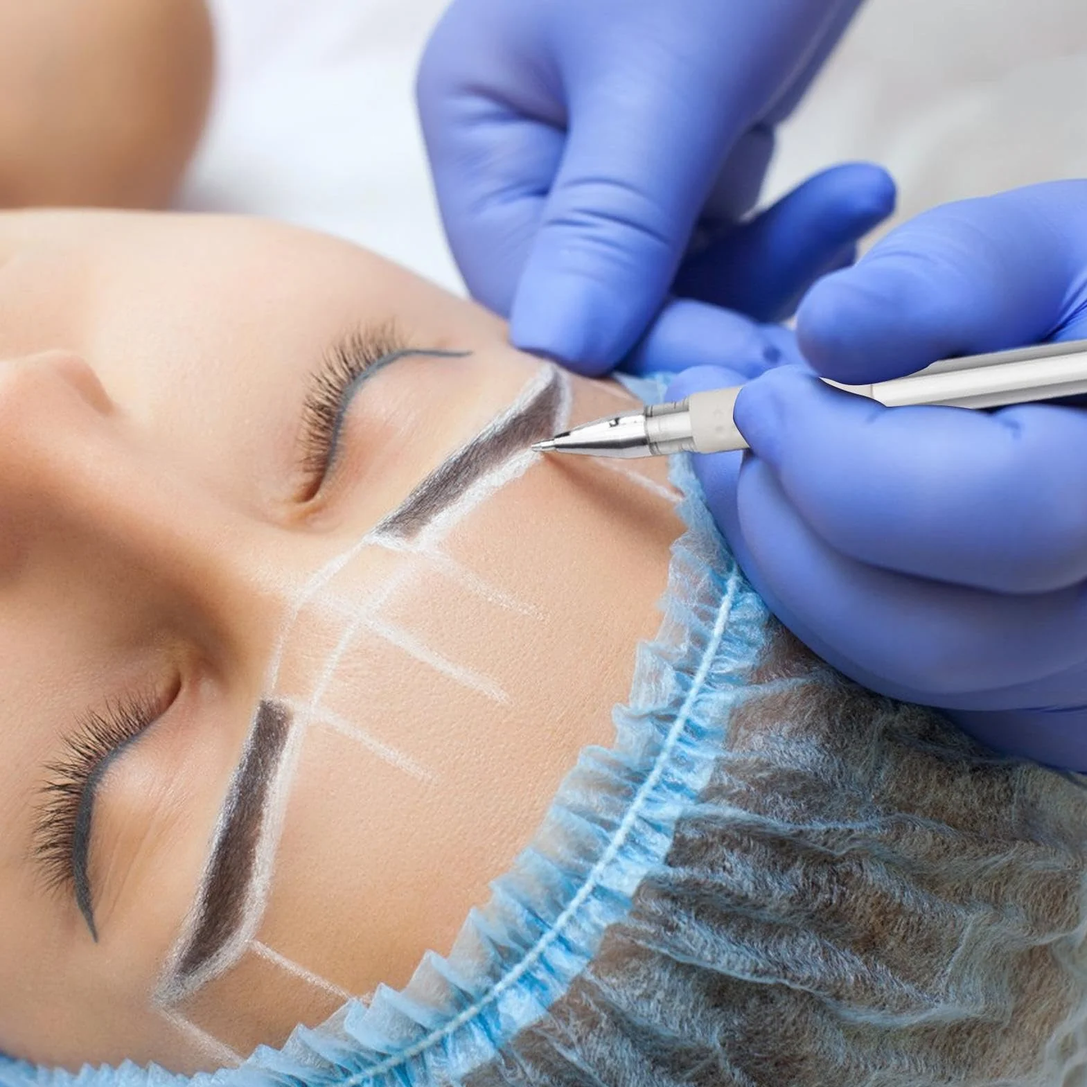 Marcador De Piel - Pluma De Marcador Microblading | Pluma De Tatuaje Del Cuerpo | Accesorios De Herramienta De Cosméticos De Seguridad