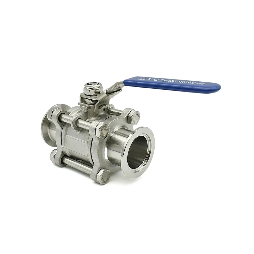 Brida de Bola Alto vacío Manual Tres Piezas Acero Inoxidable SUS304 KF16 KF25 KF40 KF50, instalación rápida(KF16)