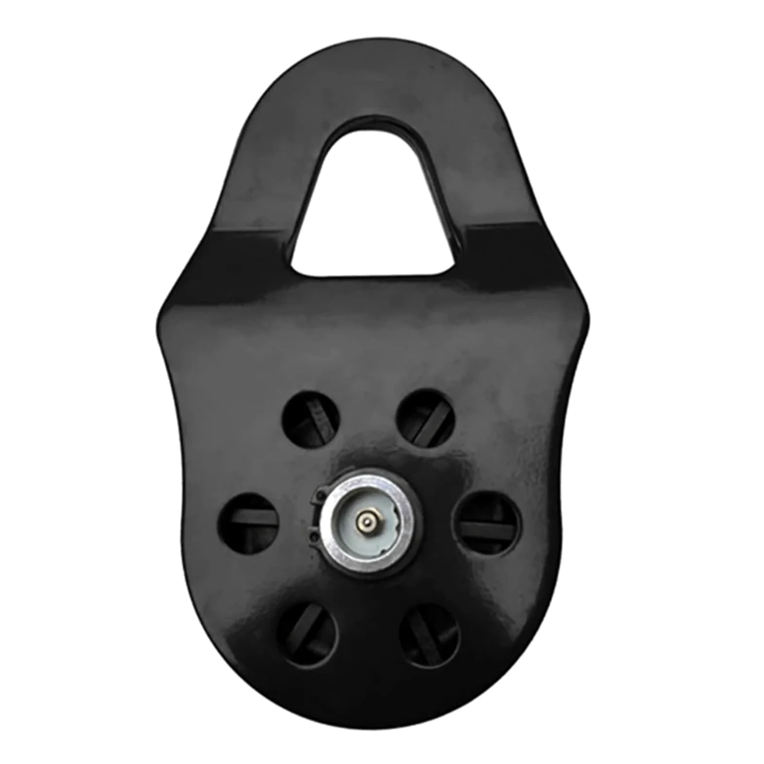 Polea Bloque de poleas de arranque de 10 toneladas para trabajo pesado para cuerda sintética Cabrestantes con fuerza de rotura Bloque de Polea Doble(Black)