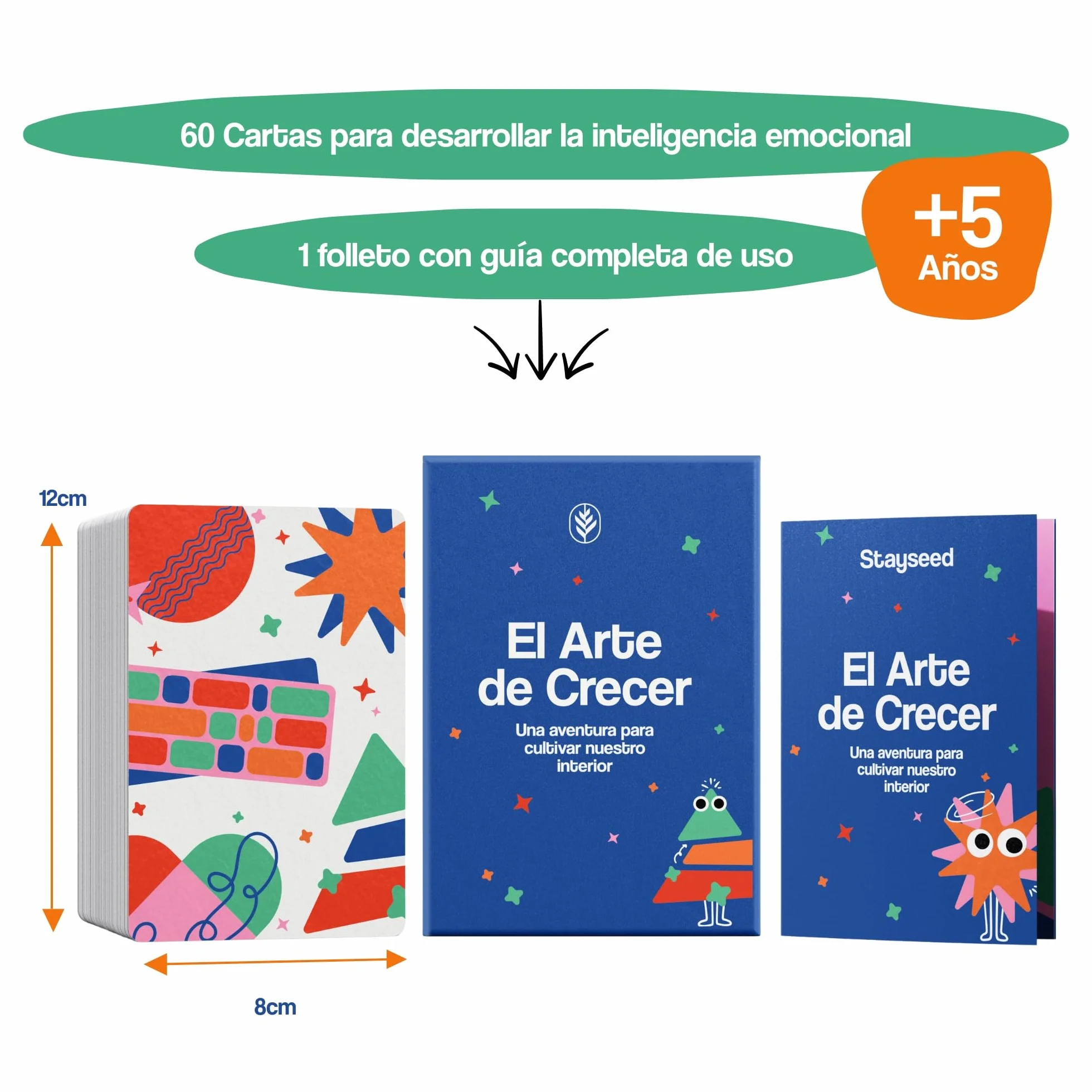 El Arte de Crecer 60 Cartas de Emociones para Niños Juego de Inteligencia Emocional Educativo 5+ Años