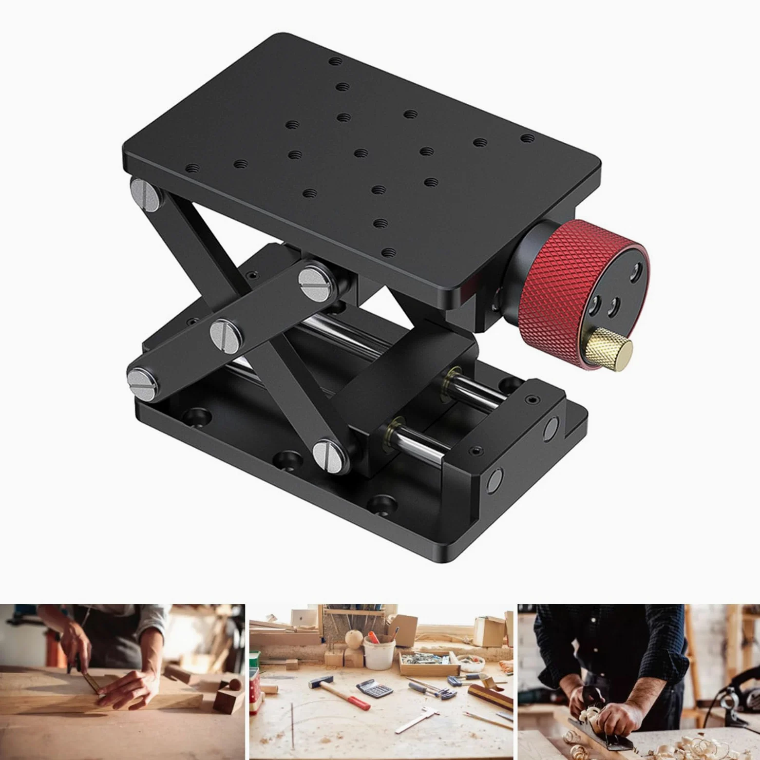Plataforma de tijera de pie, elevación, laboratorio, mesa de laboratorio, soporte científico de metal, multifunción