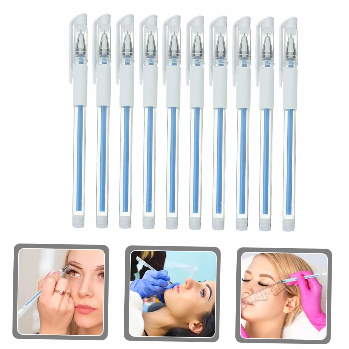 Rotuladores Impermeables de Plástico para Cejas y Orejas, Duraderos y Exactos para Tatuajes y Cirugía Estética
