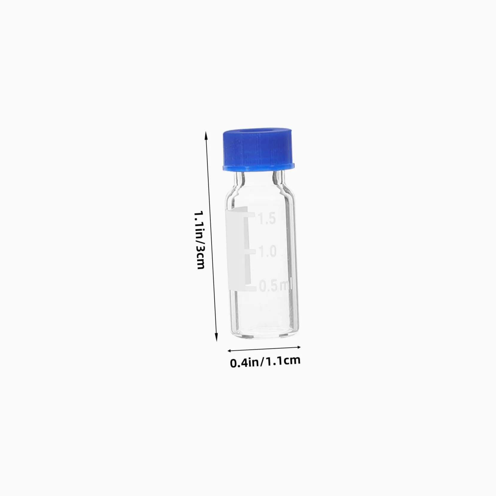 Gatuida 500piezas Frascos De Vidrio Tapa De Muestreo Transparentes Con Escala Botellas Pequeñas Para Almacenamiento De Muestras Para Laboratorio y Uso Doméstico