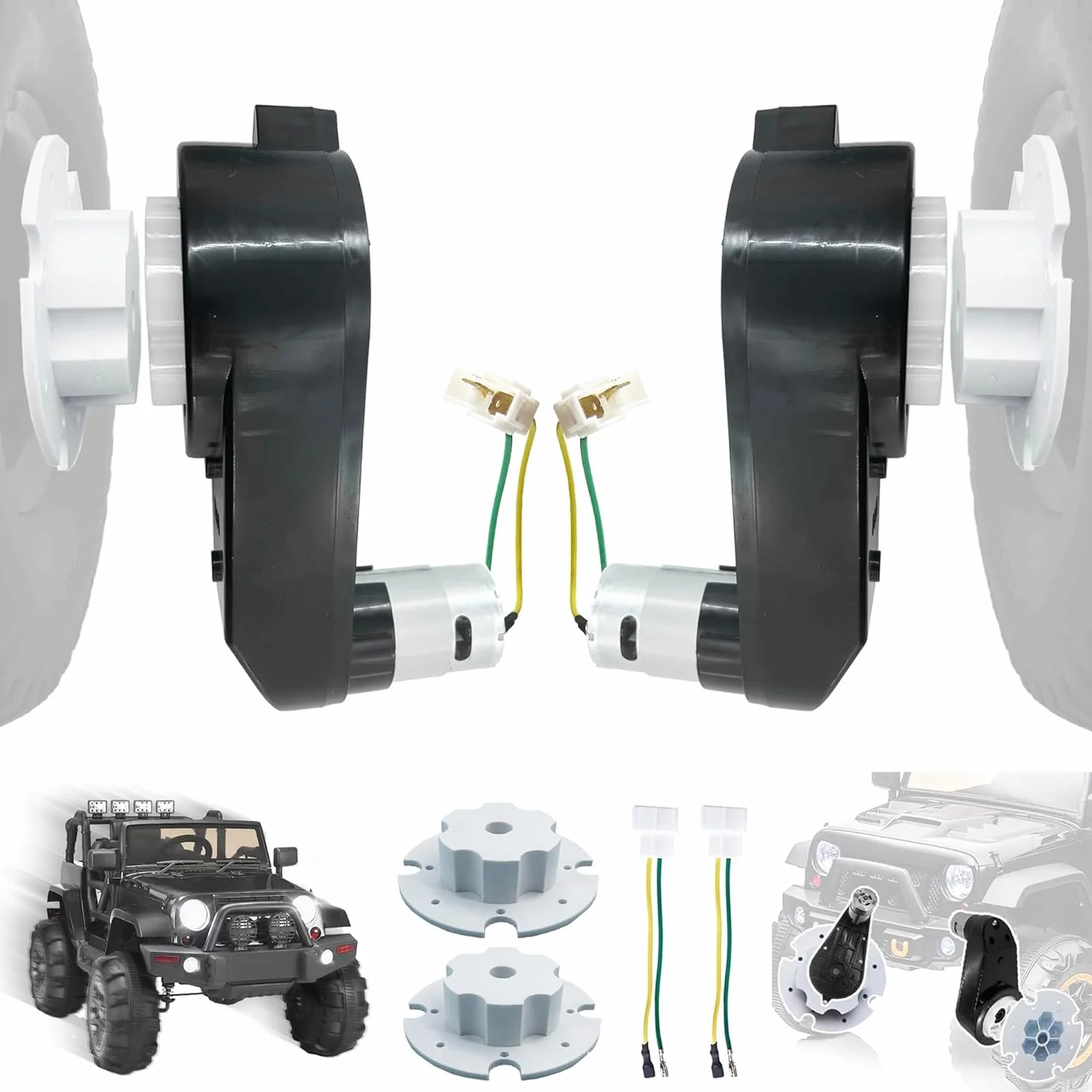 Motor RS550 12V 40000RPM para niños Ride-Ones, repuesto vehículos eléctricos, 2 acopladores