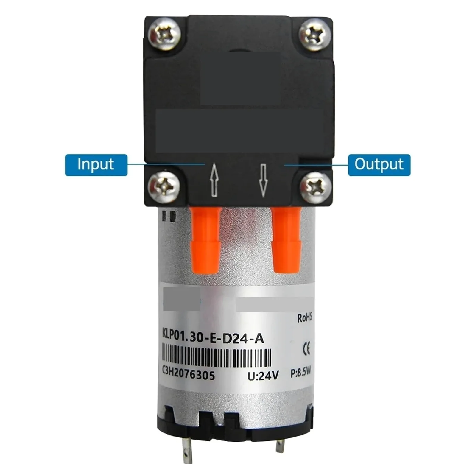 Bomba de diafragma Bomba de diafragma de alto caudal de 600 ml/min, motor de 12 V y 24 V CC, presión de líquido for laboratorio y aguas residuales.(24)