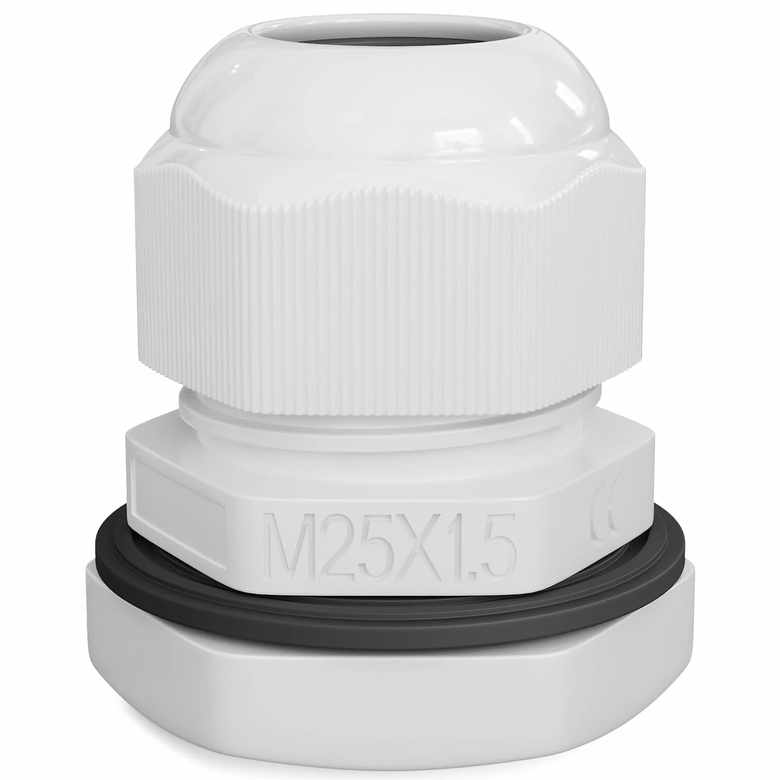 Prensaestopa M25 IP68 11-15 mm Resistente UV Retardante Llama Blanco