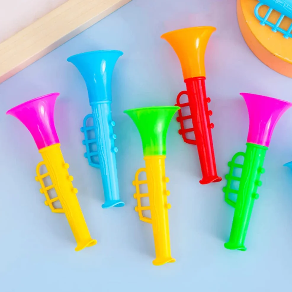 TOYANDONA 30 Unids Instrumentos Musicales Juguetes Buglet Pequeño Silbato Vertical Trompeta