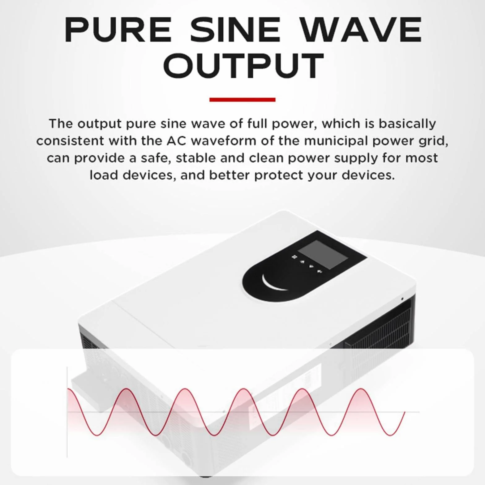 Inversor solar híbrido de 2000 W y 3200 W, inversor de onda sinusoidal pura para el hogar, 12 V, 24 V-220 V, con controlador de carga solar MPPT de 80 A, cargador híbrido para autocaravanas y casas