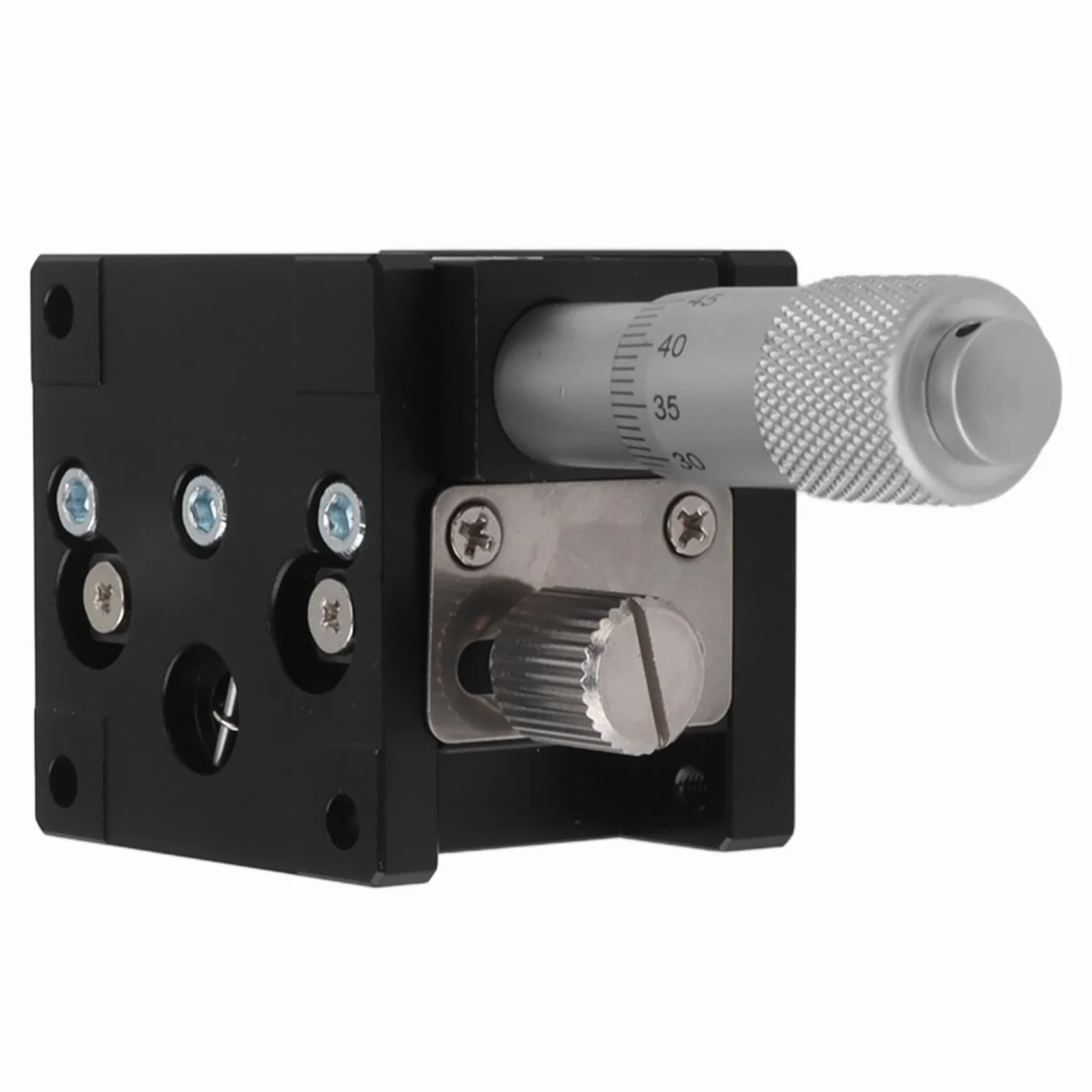 Plataforma deslizante de eje Z de aleación de aluminio con etapa lineal manual, plataforma de ajuste micrométrico con rodamiento de rodillos cruzados para instrumentos y