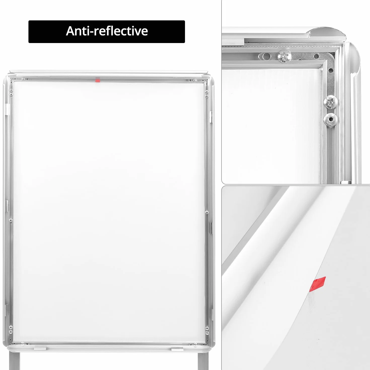 QWORK® Soporte para Carteles A2, Soporte de Promoción, Tablero de Exposición Resistente a la Intemperie 59.4 x 42 cm