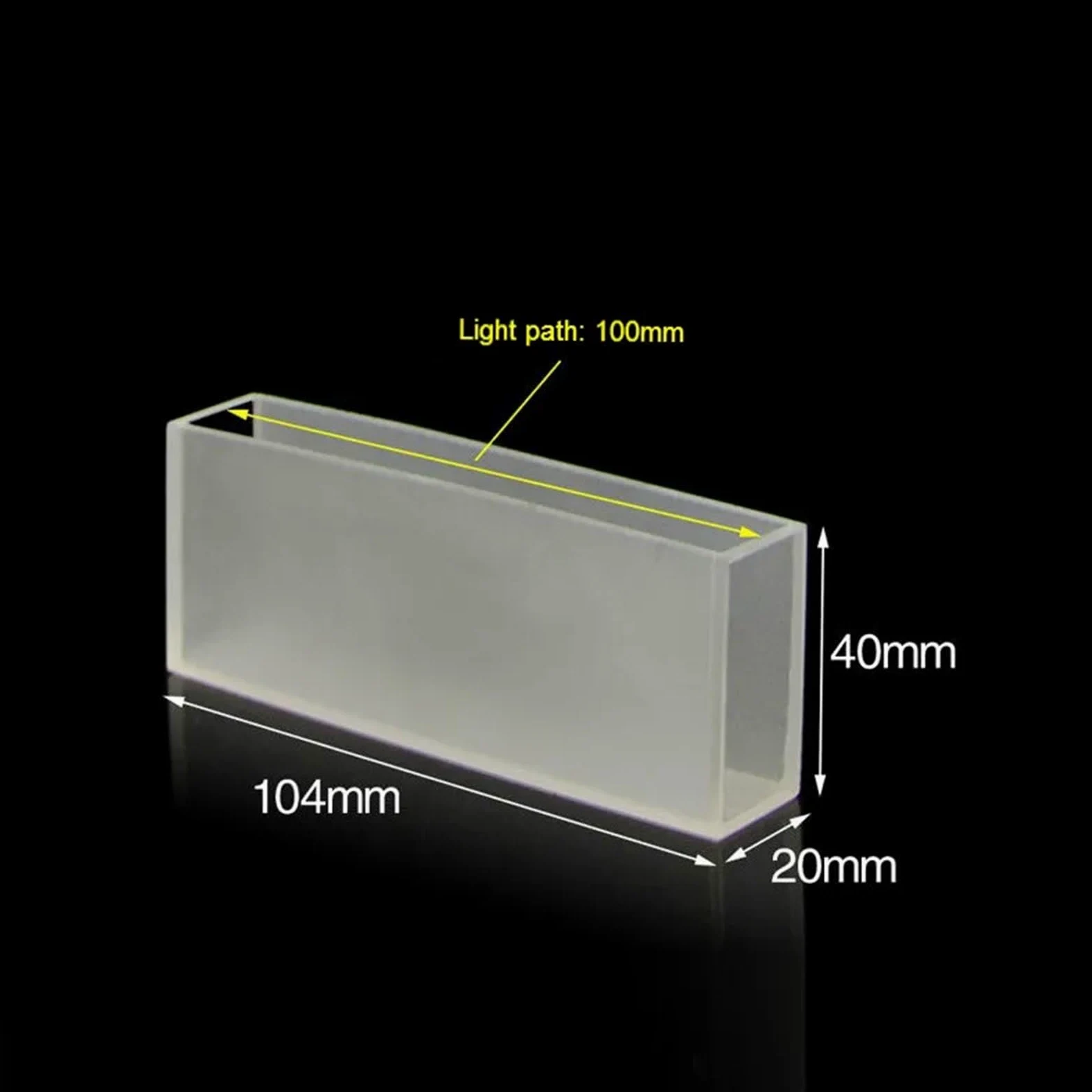 Tamiz de laboratorio Cubeta de cuarzo (celda de muestra líquida, 56 ml), trayectoria de luz, celdas de absorción de 100 mm for cromómetro comparativo, 1/PK