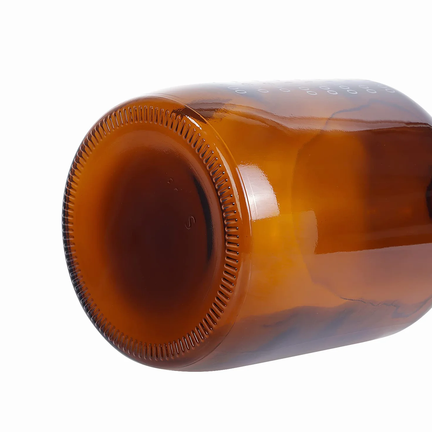 Una pieza 2 litros ámbar borosilicato vidrio graduado redondo 2000ml reactivo de laboratorio/botella de almacenamiento con GL45 azul tapón de rosca